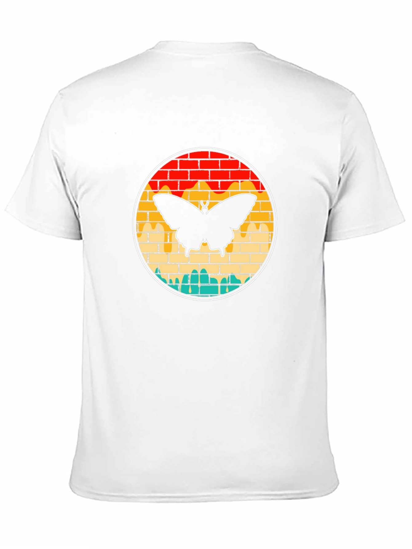 Black Butterfly Brick Wall Graphic Tee - Vintage Style view 11
