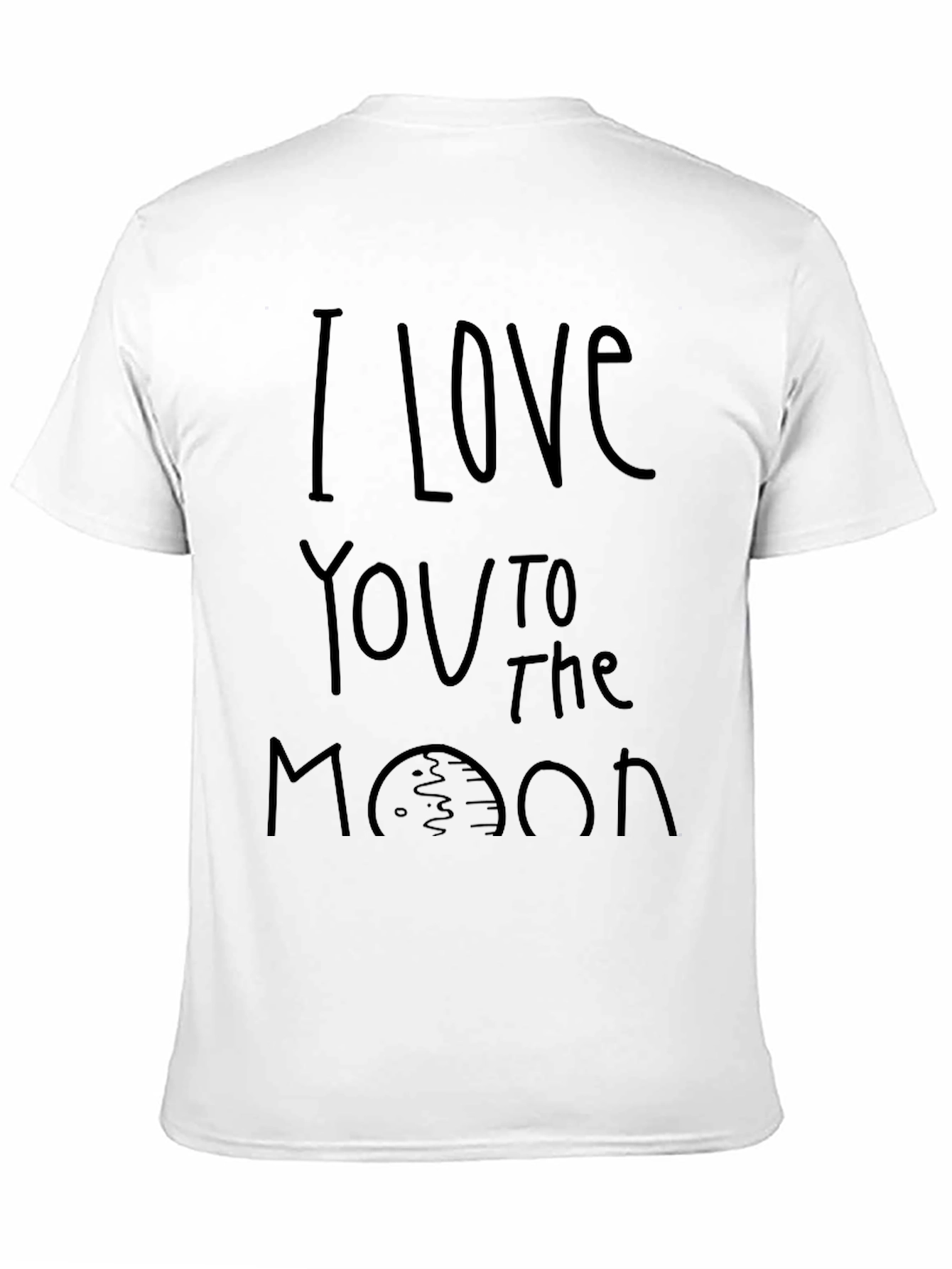 Black I Love You To The Moon Black Tee view 11