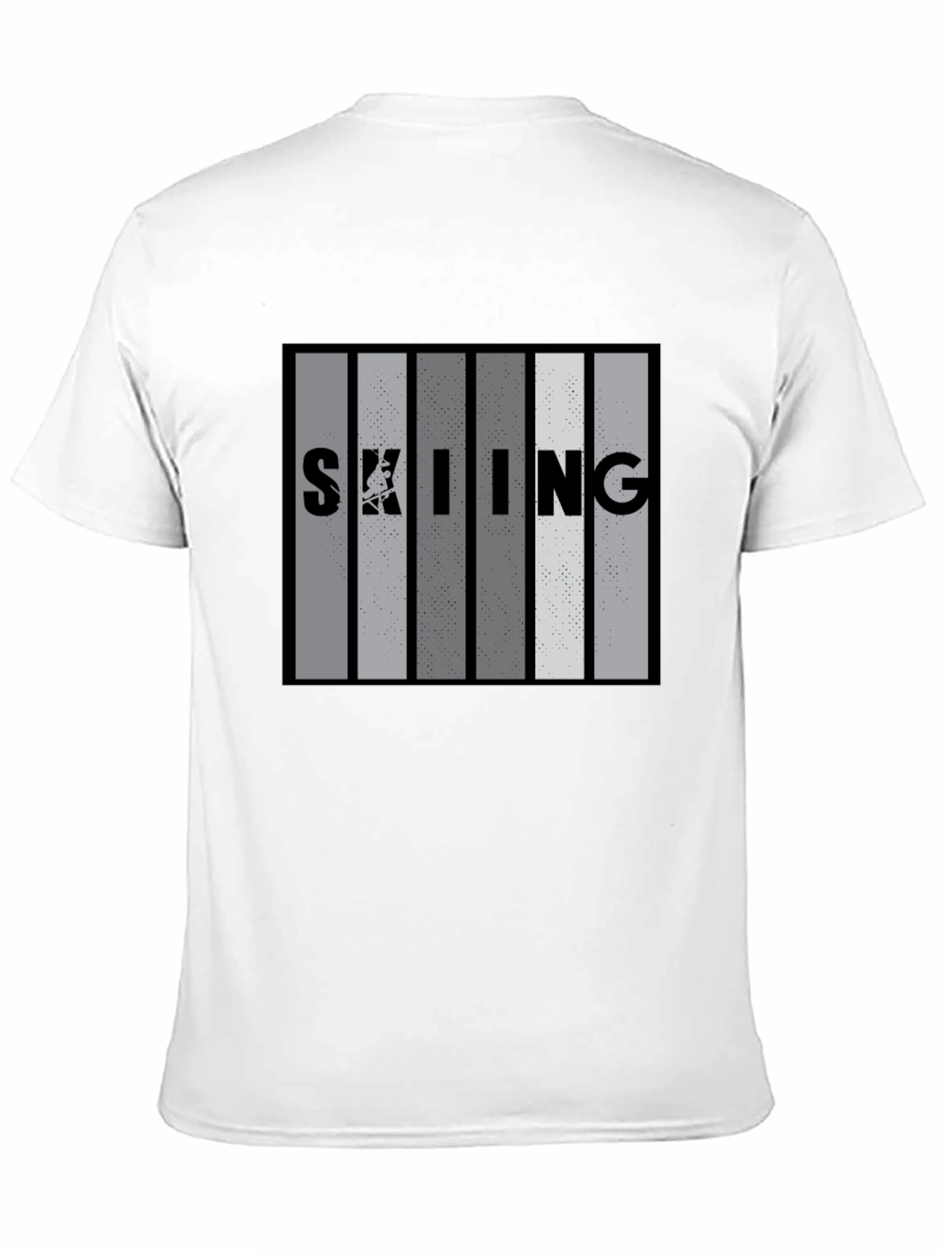 Black Skiing Stripe Graphic T-Shirt - Stylish Men's Tee view 11