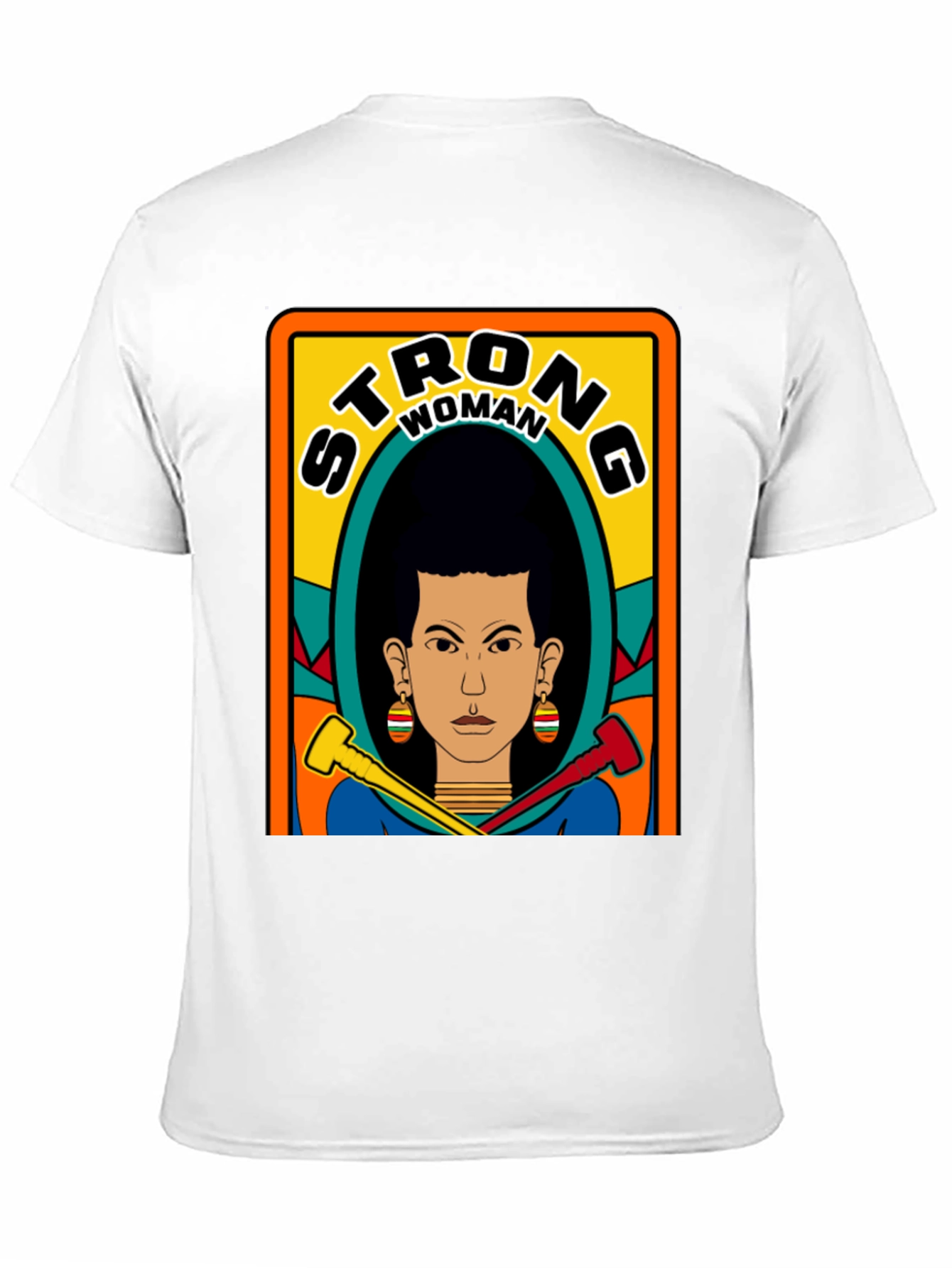 Black Strong Woman Graphic Tee - Black view 11