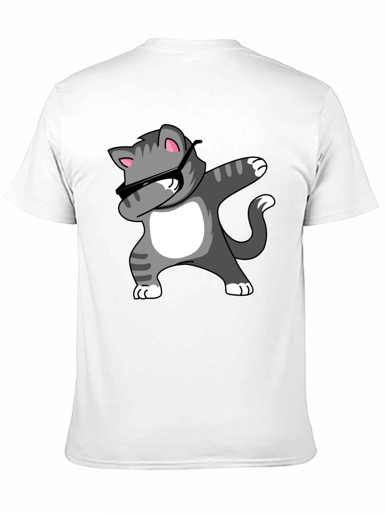 Black Dabbing Cat Graphic Tee - Black T-Shirt view 11