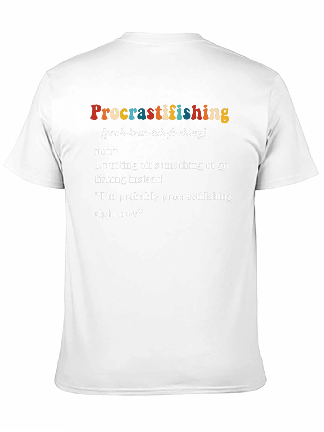Black Procrastifishing Graphic Tee - Funny Fishing Definition Shirt view 11