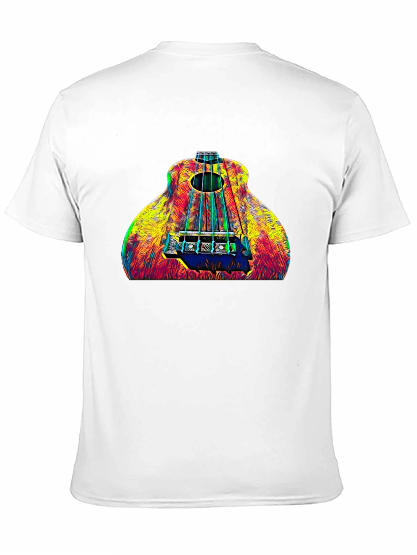 Black Colorful Guitar T-Shirt view 11