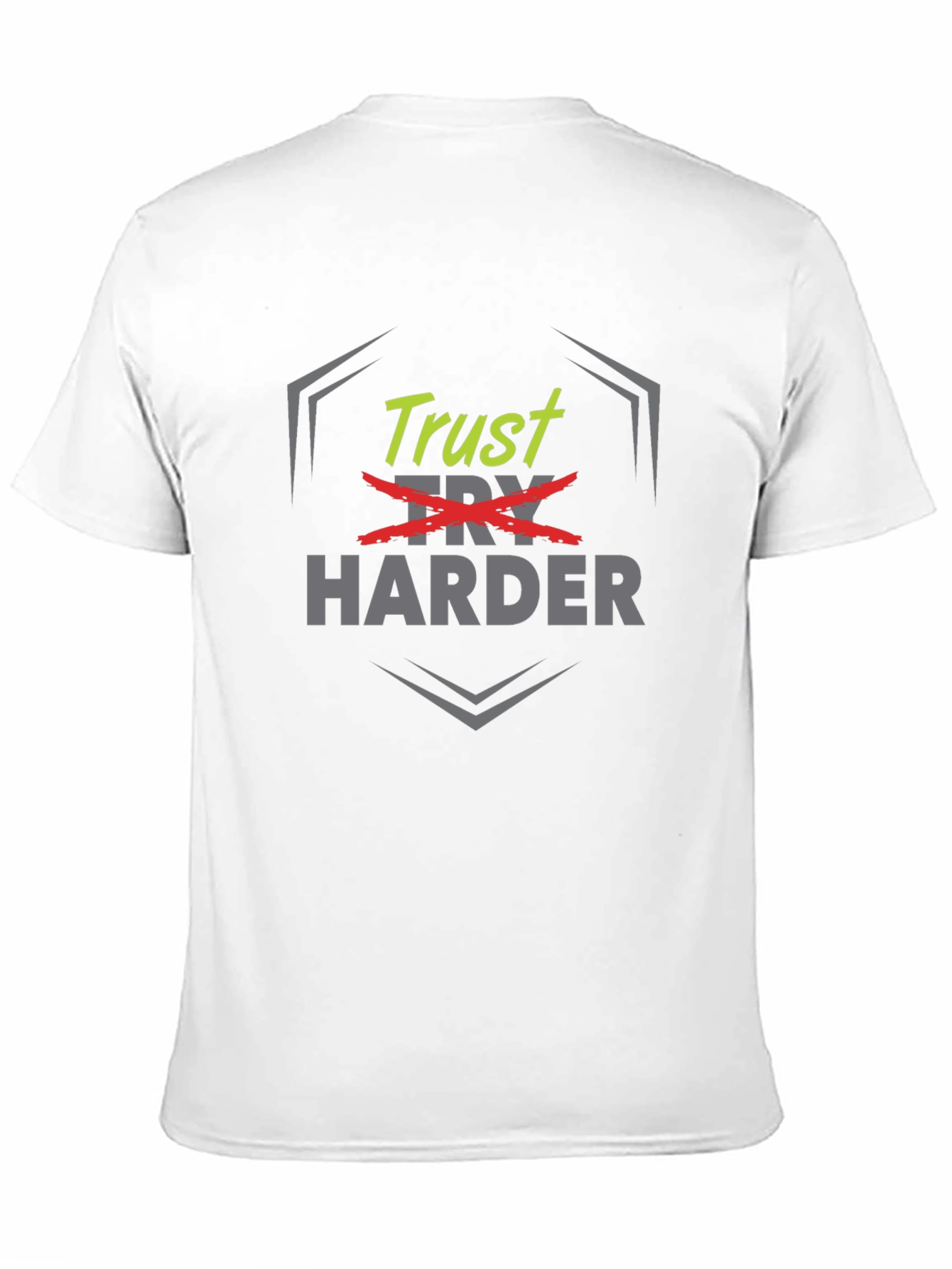 Black Trust Try Harder Black Graphic T-Shirt view 11