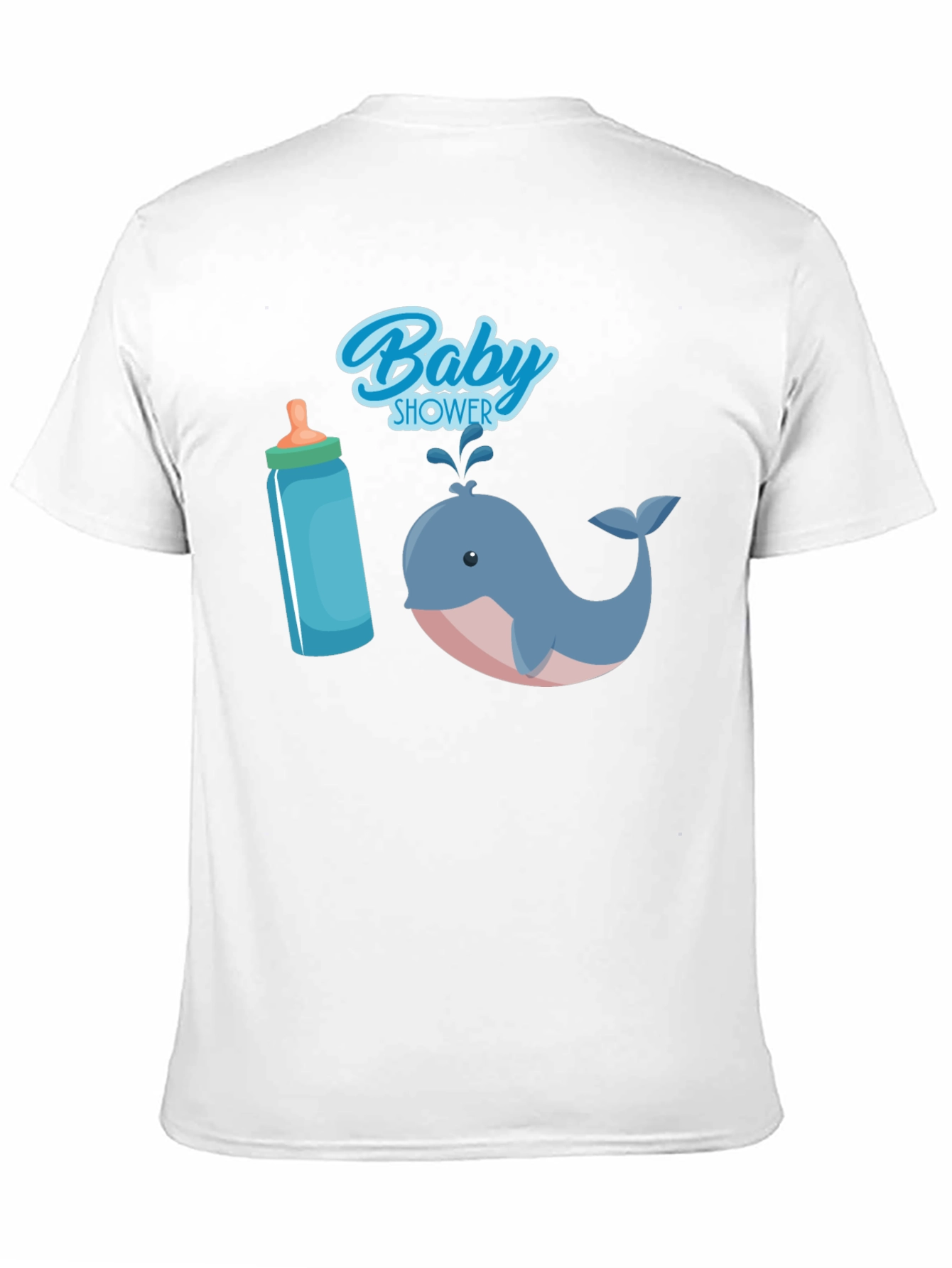 Black Baby Shower Whale T-Shirt view 11