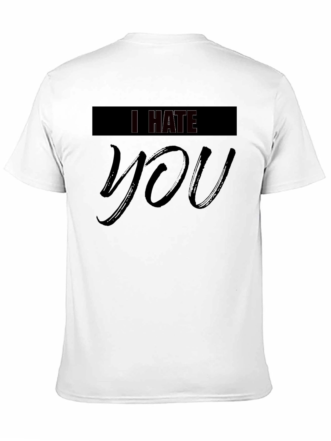 Black I Hate You Graphic Black Tee - Edgy Statement Shirt view 11