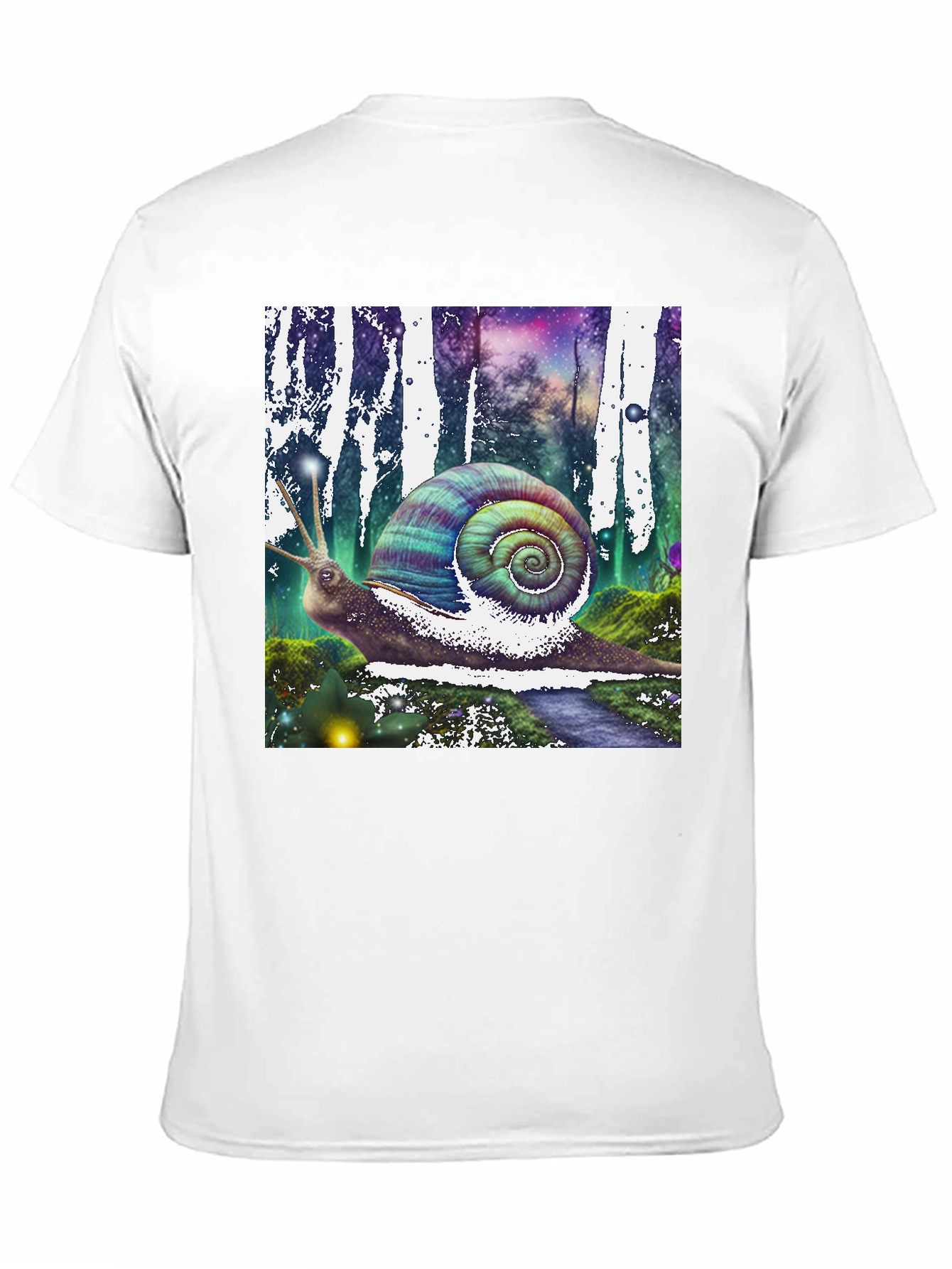 Black Fantasy Snail Graphic Tee - Unique Design view 11