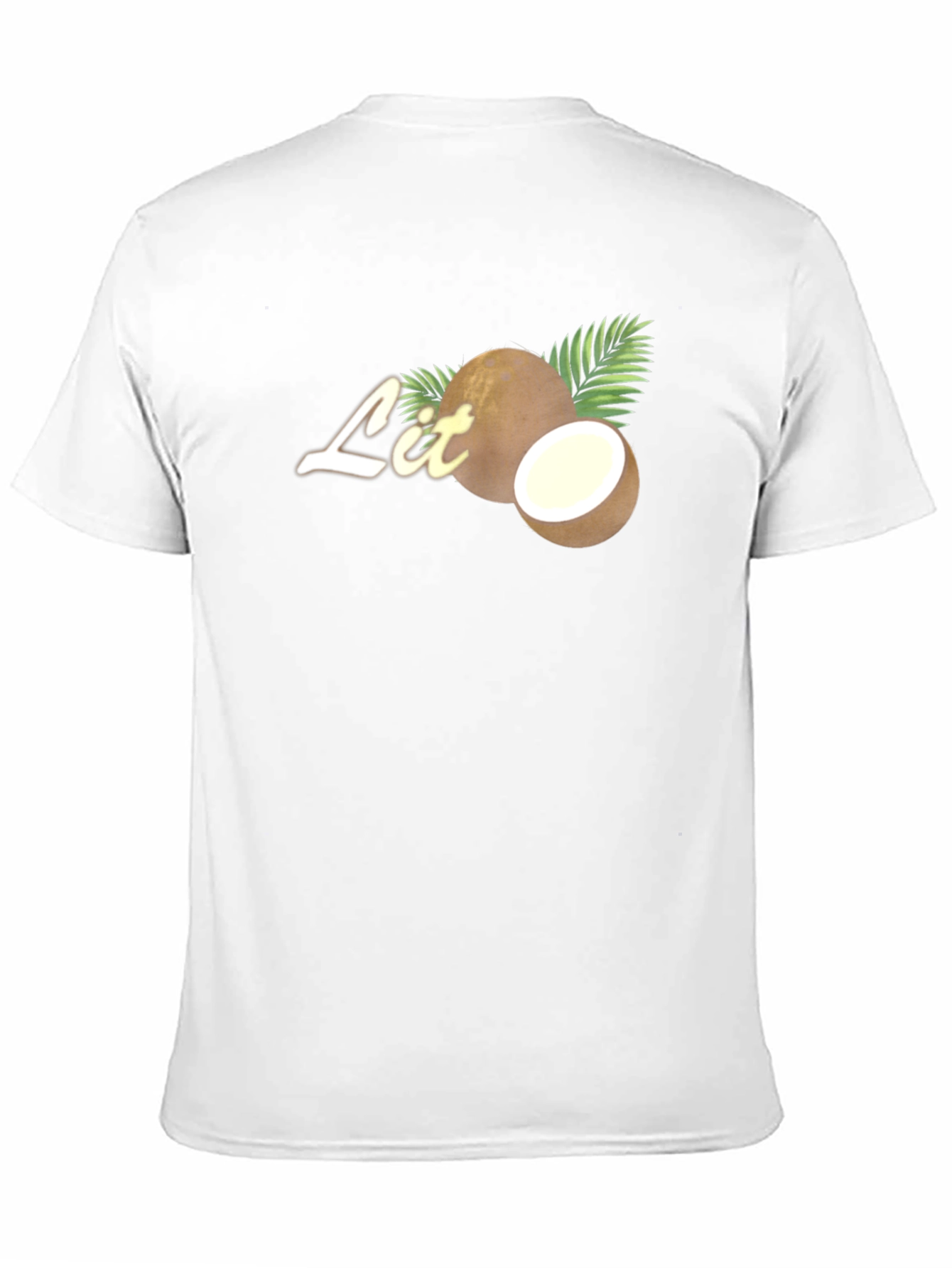 Black Coconut Lit Tee - Tropical Vibes T-Shirt view 11