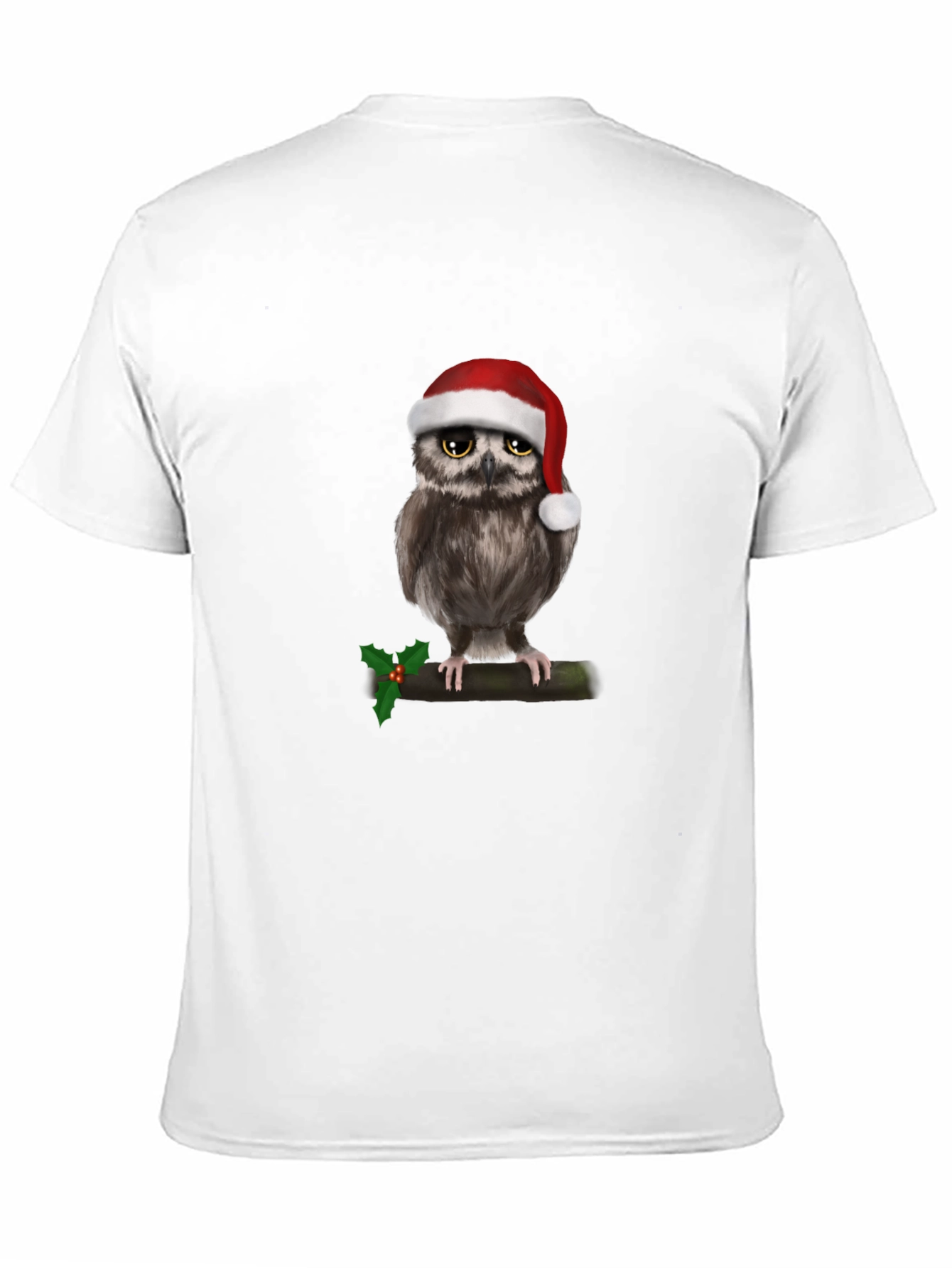 Black Festive Owl Christmas T-Shirt view 11