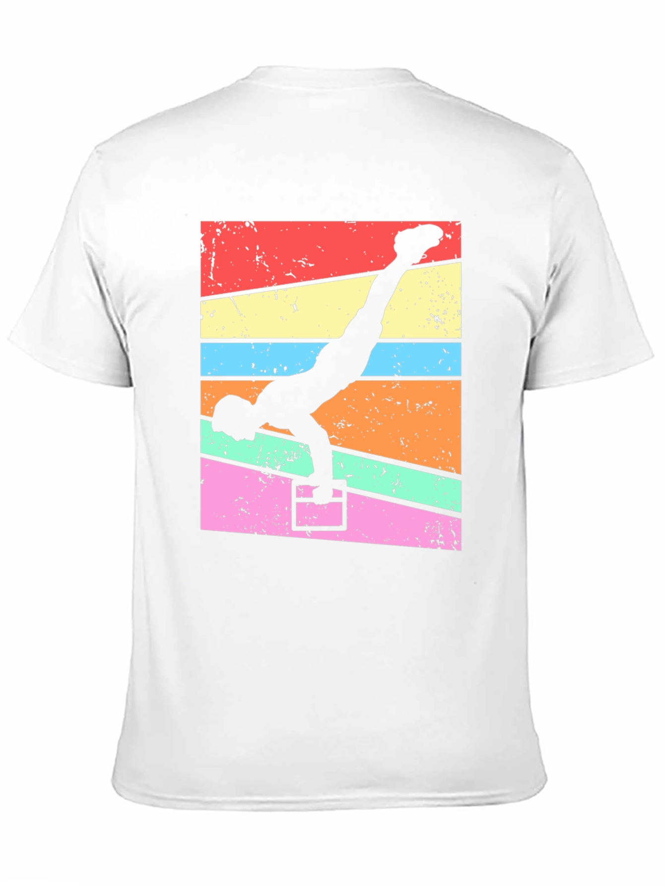 Black Gymnast Handstand T-Shirt - Retro Fitness Tee view 11