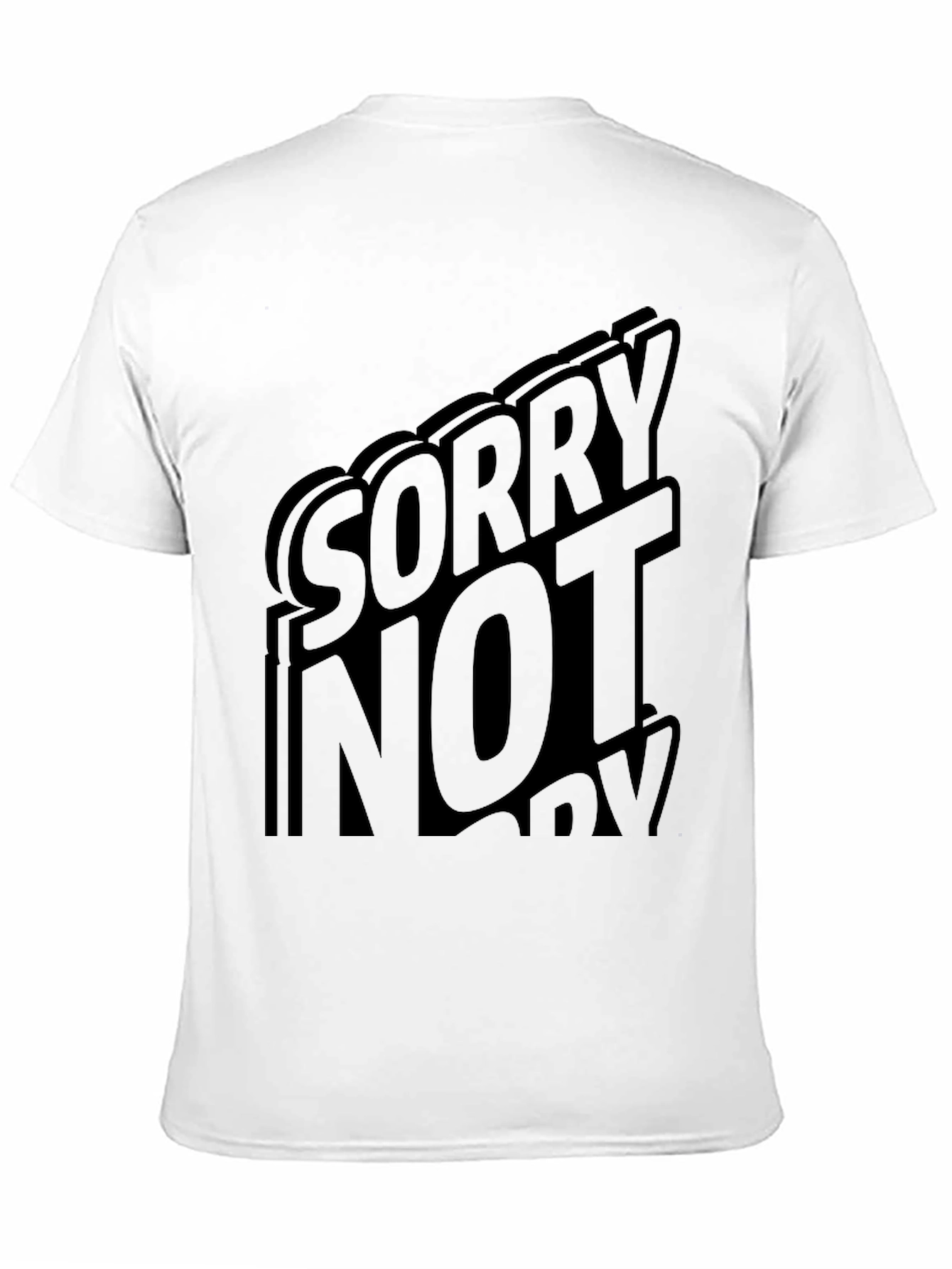 Black Sorry Not Sorry Black Graphic T-Shirt view 11