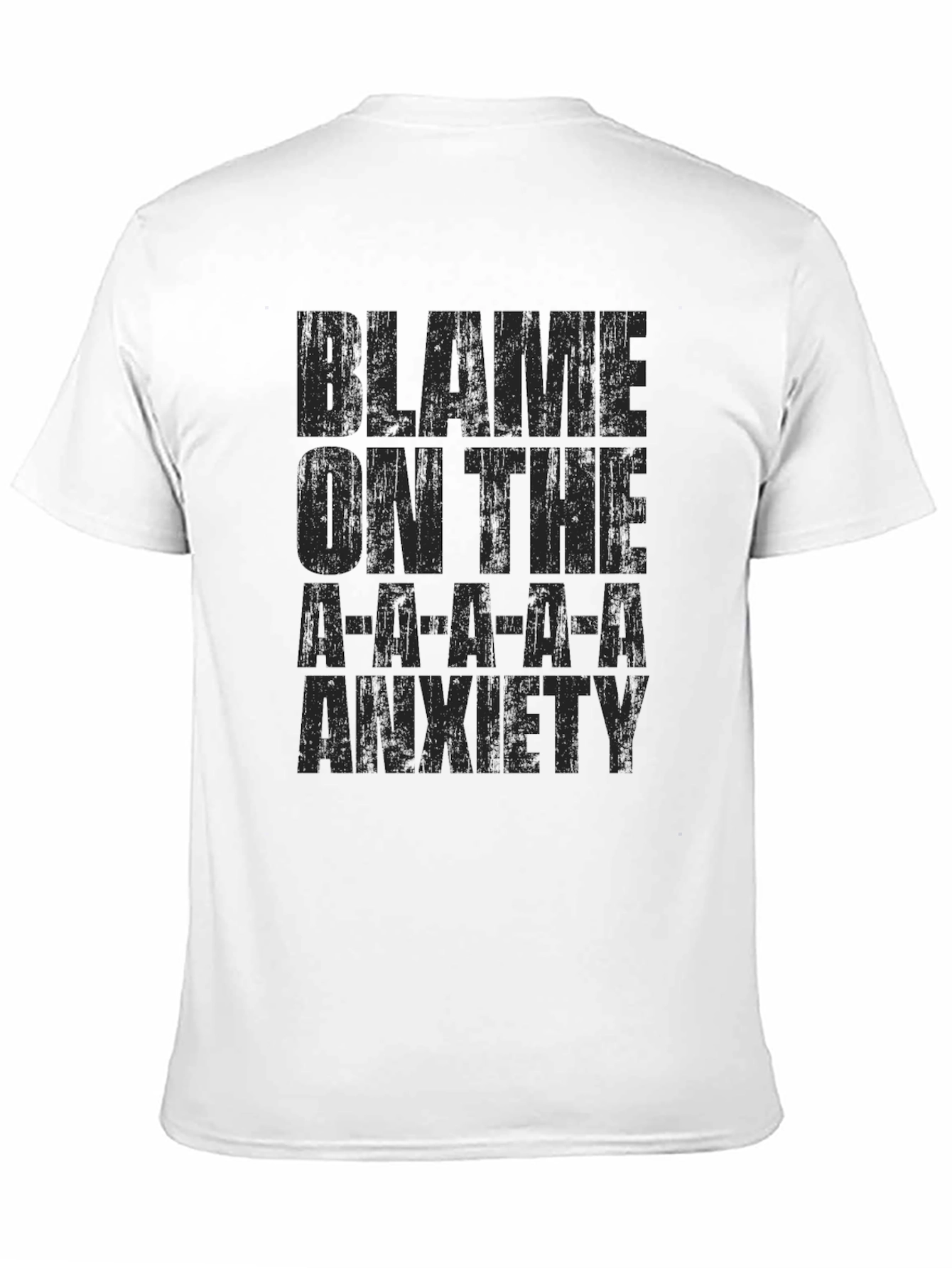 Black Blame on the Anxiety Graphic T-Shirt view 11