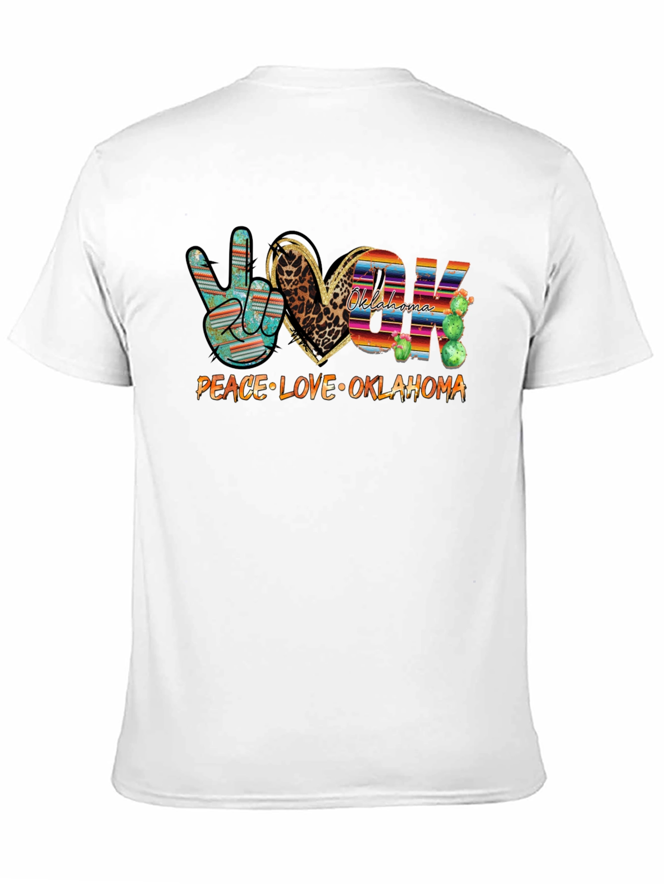 Black Peace Love Oklahoma Graphic Tee view 11