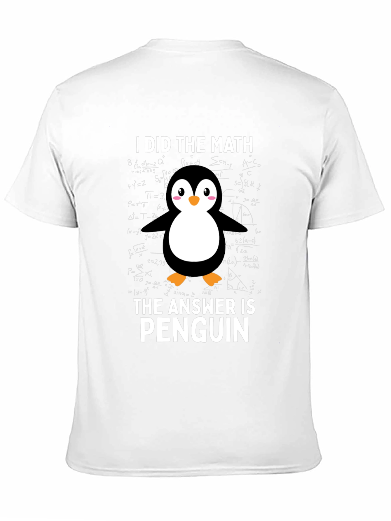 Black Funny Math Penguin T-Shirt view 11