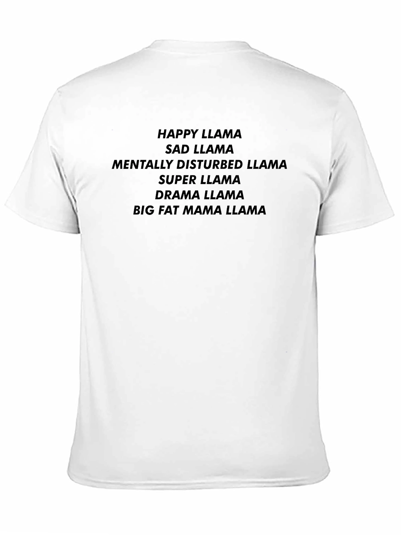 Black Funny Llama T-Shirt - Happy, Sad, Drama Llama Tee view 11