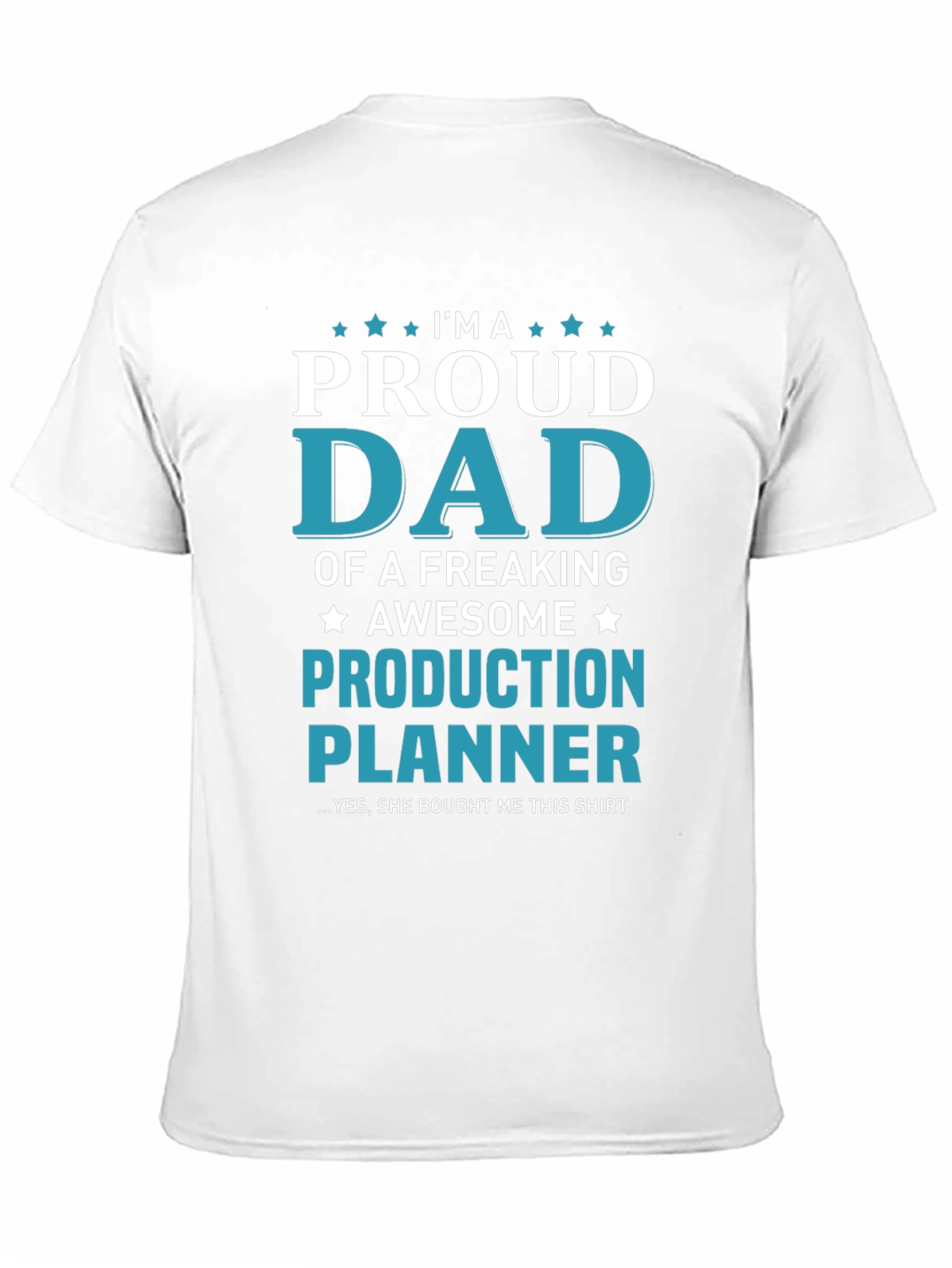 Black Proud Dad Production Planner T-Shirt - Gift for Dad view 11