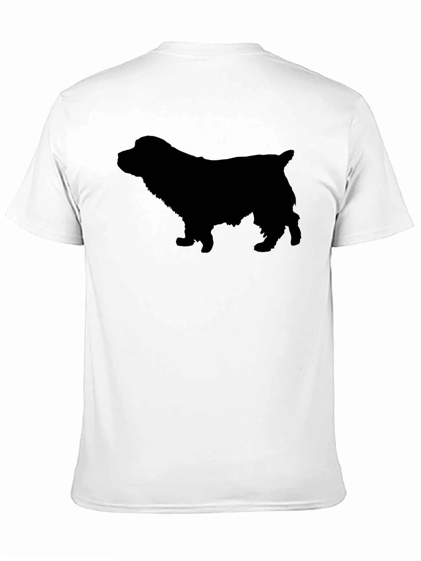 Black Black Spaniel Dog Silhouette T-Shirt view 11