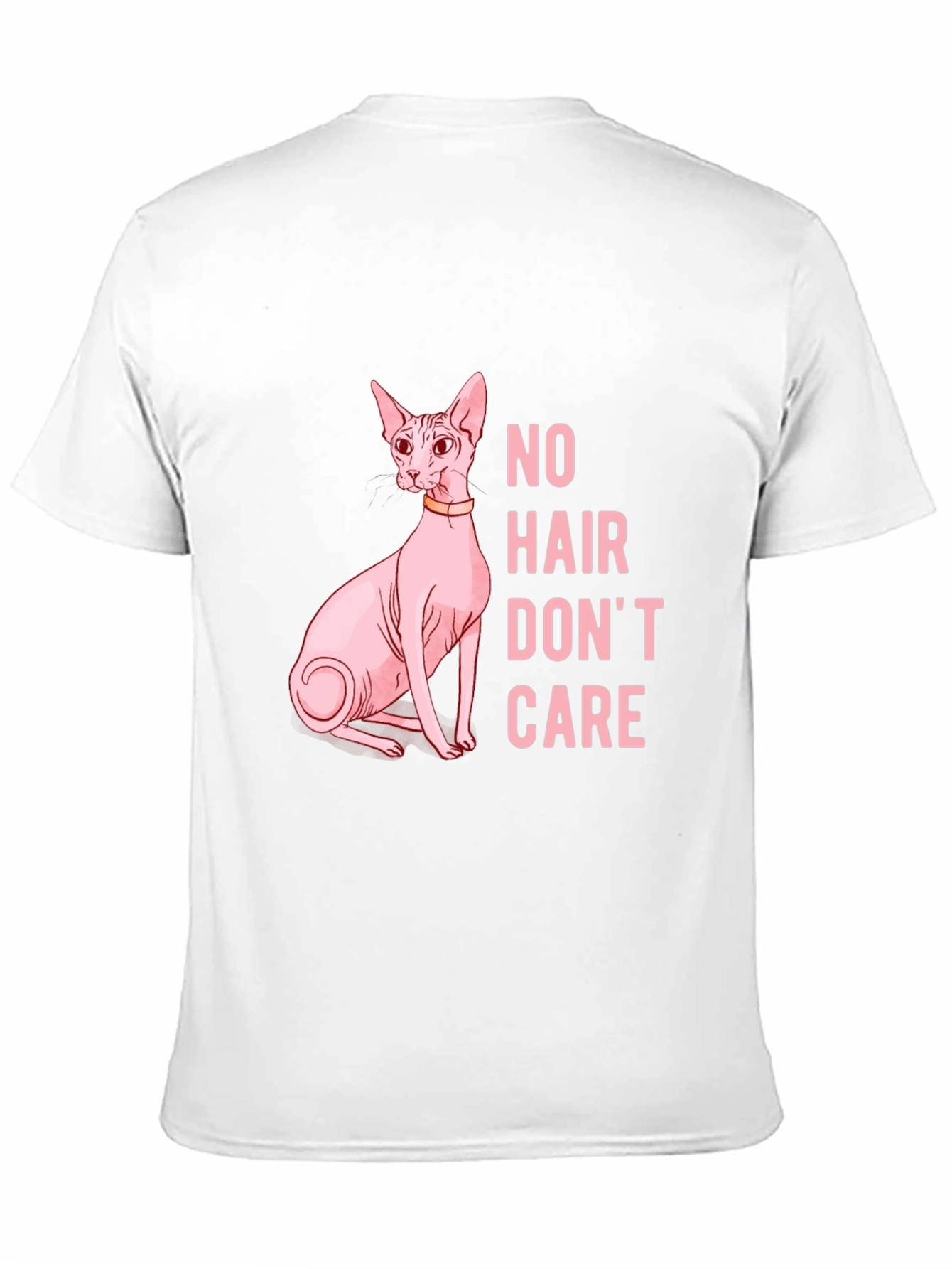 Black Hairless Cat Lover T-Shirt - Funny No Hair Don't Care Tee view 11