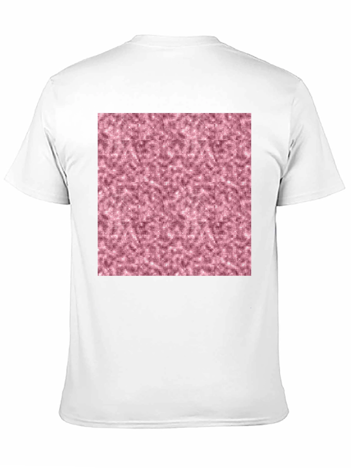 Black Stylish Black T-Shirt with Abstract Pink Pattern view 11