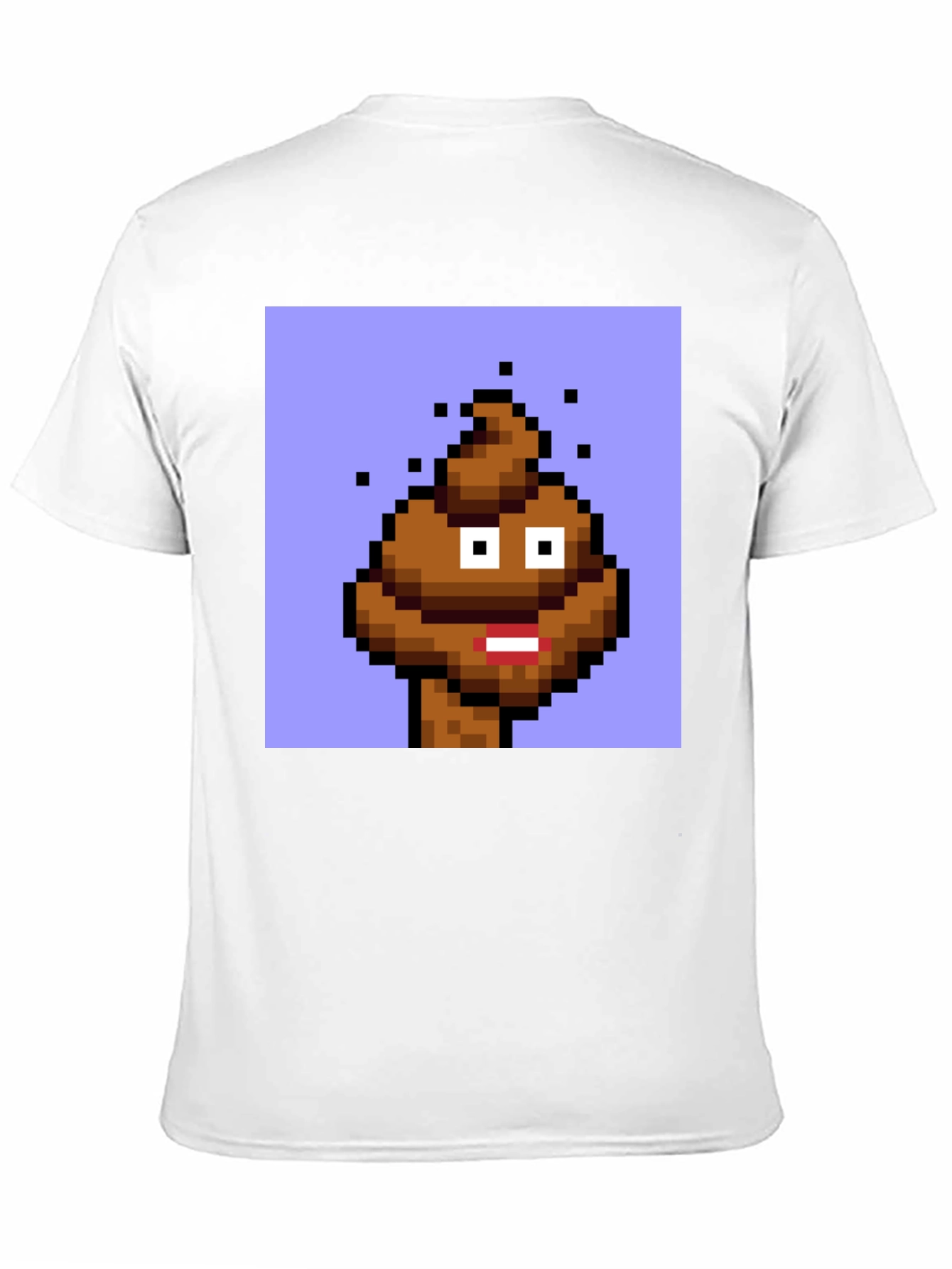 Black Pixel Poop Emoji Graphic Tee - Black Unisex T-Shirt view 11