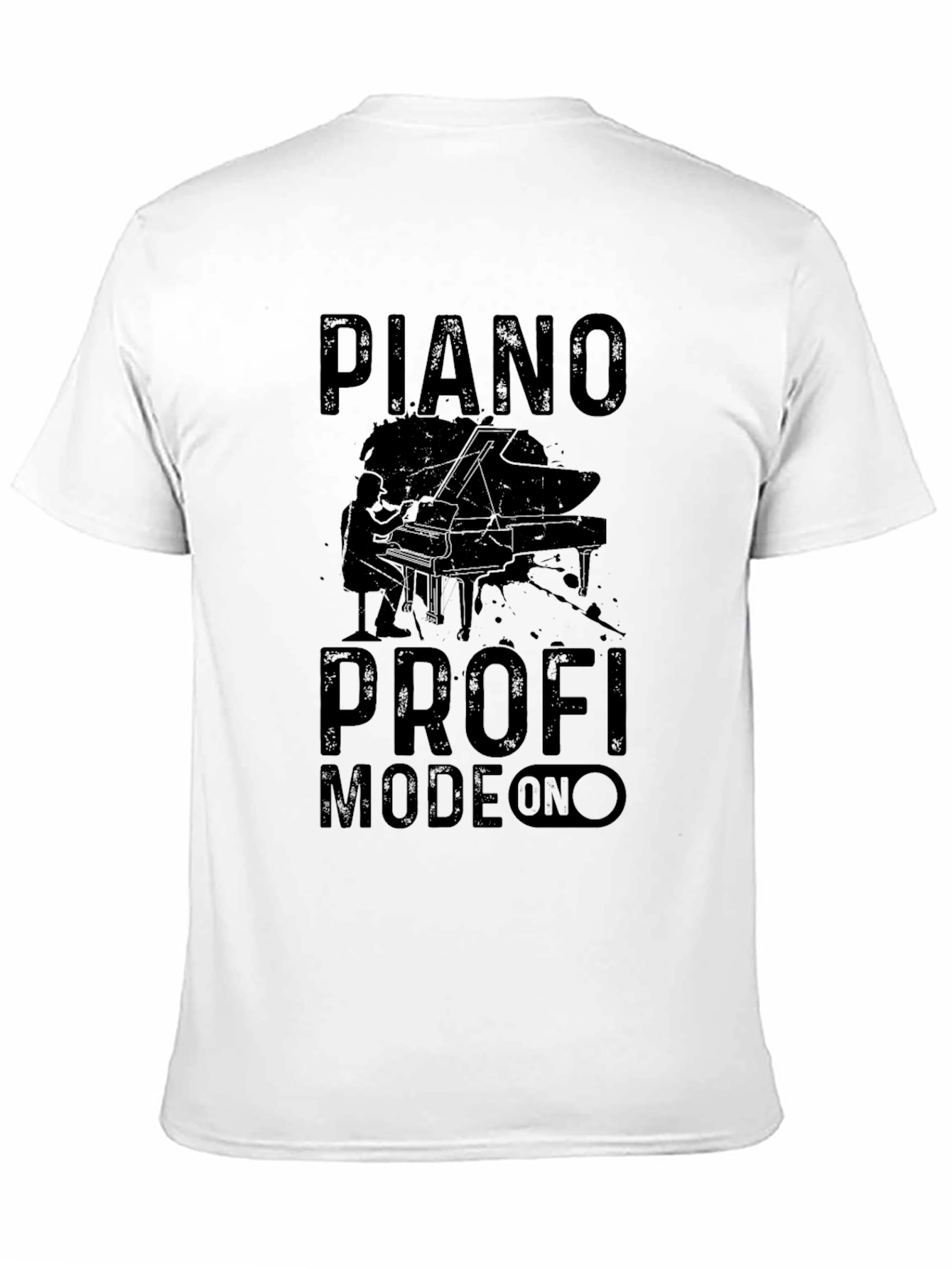 Black Piano Profi Mode On Black T-Shirt view 11