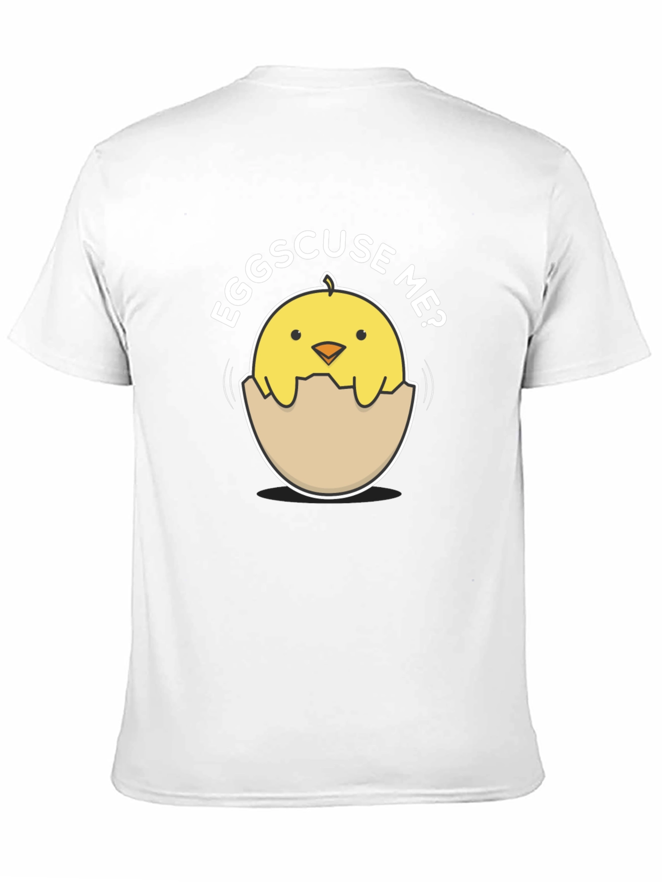 Black Funny Eggscuse Me Chick T-Shirt view 11