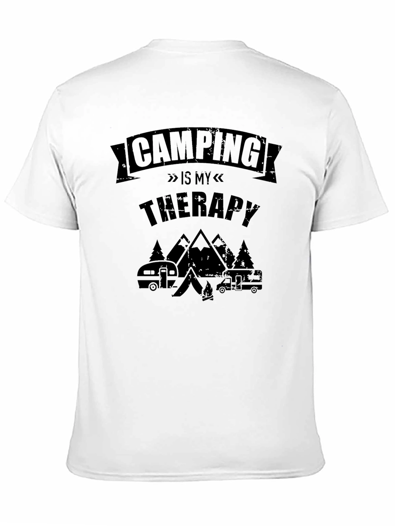 Black Camping is My Therapy Graphic T-Shirt view 11