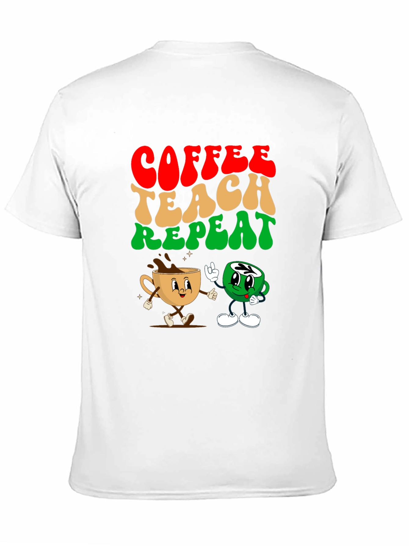 Black Coffee Teach Repeat Graphic Tee - Teacher's Essential view 11
