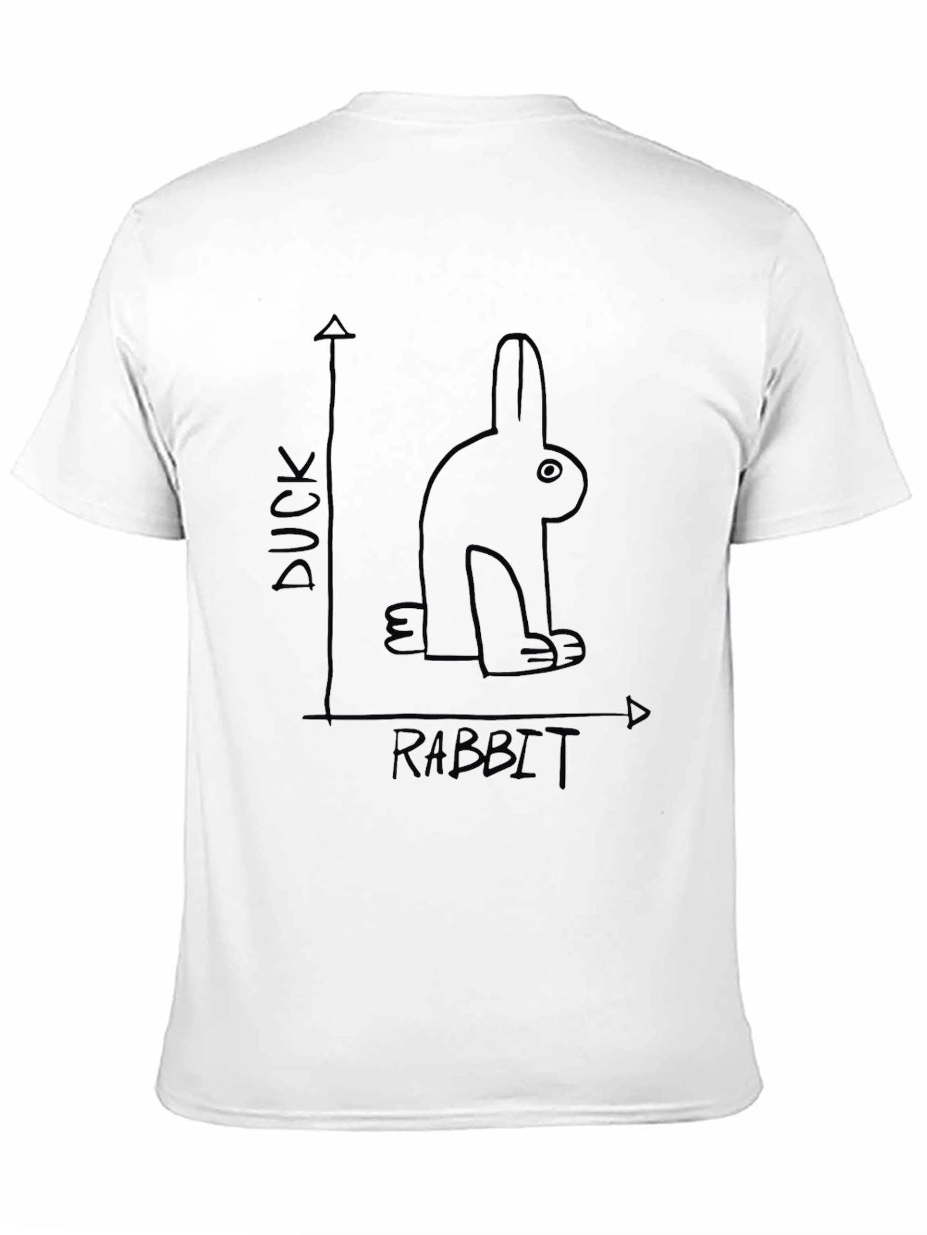 Black Duck Rabbit Illusion Graphic T-Shirt view 11