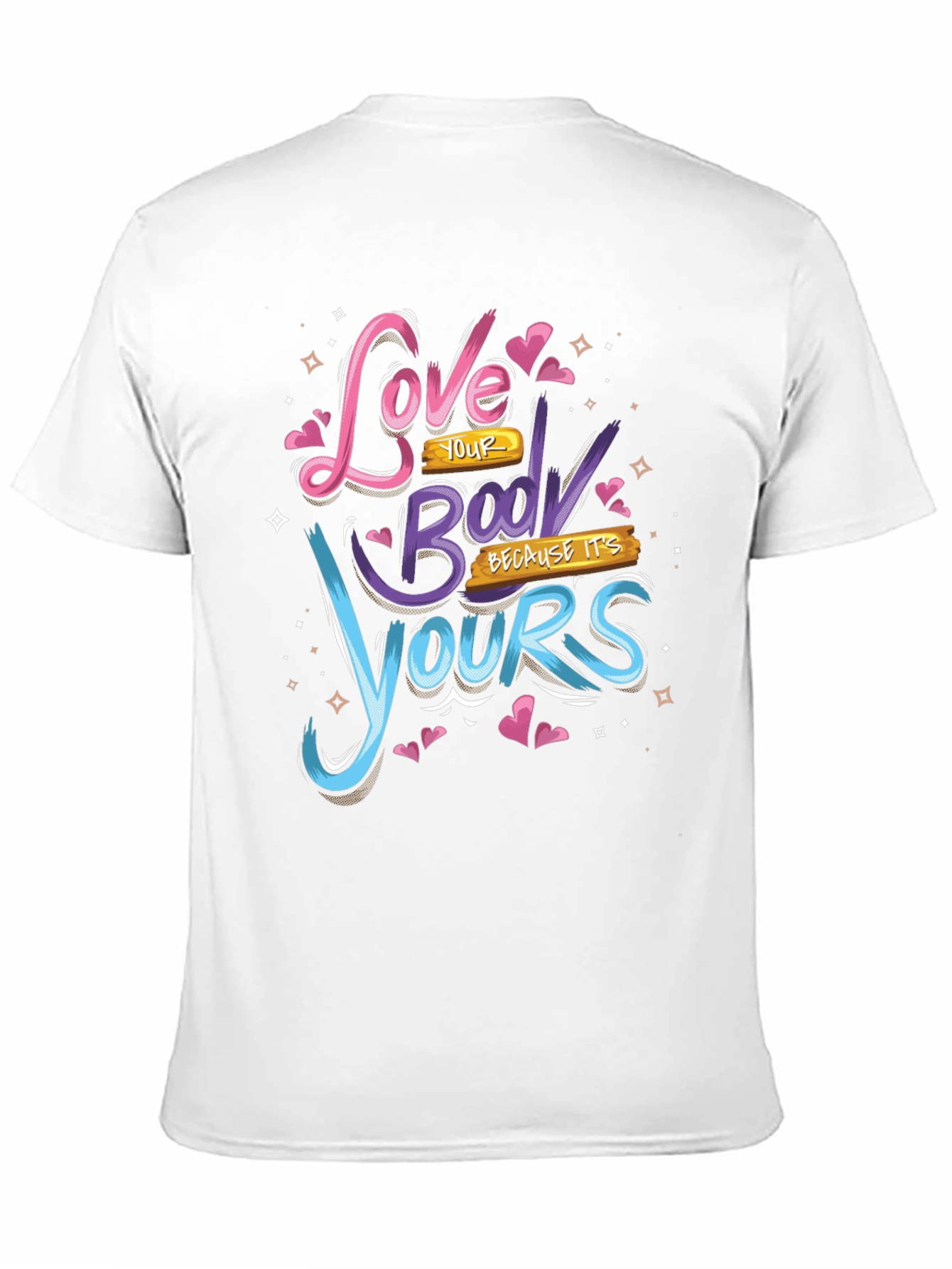 Black Love Your Body Black Graphic Tee view 11