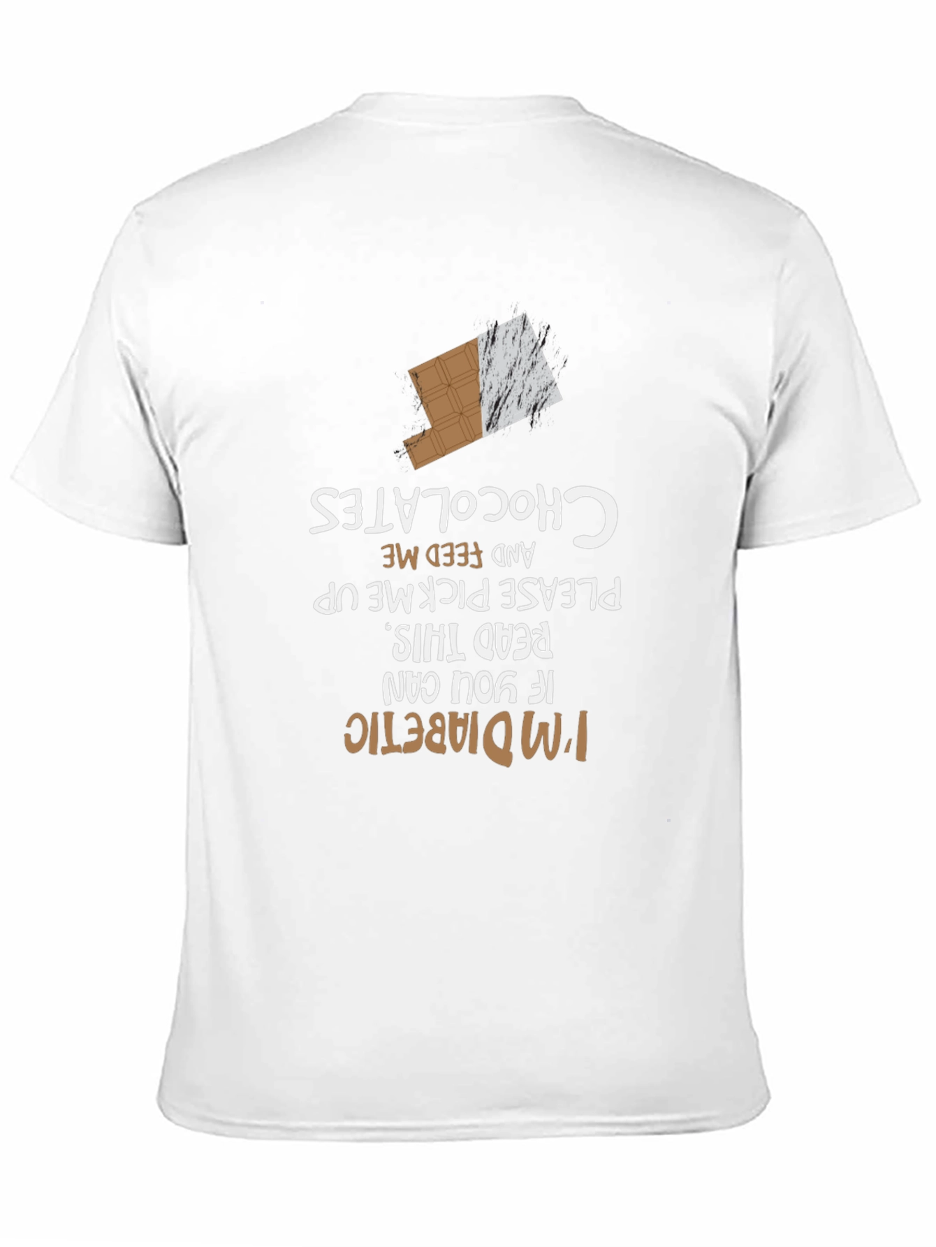 Black Funny Diabetic Chocolate T-Shirt view 11