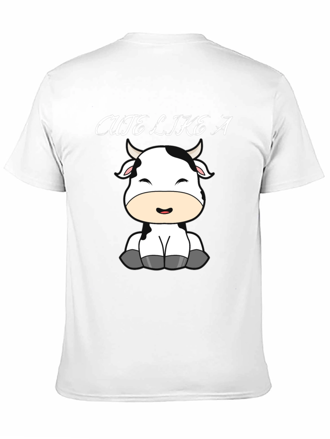 Black Cute Like a Cow Black T-Shirt view 11