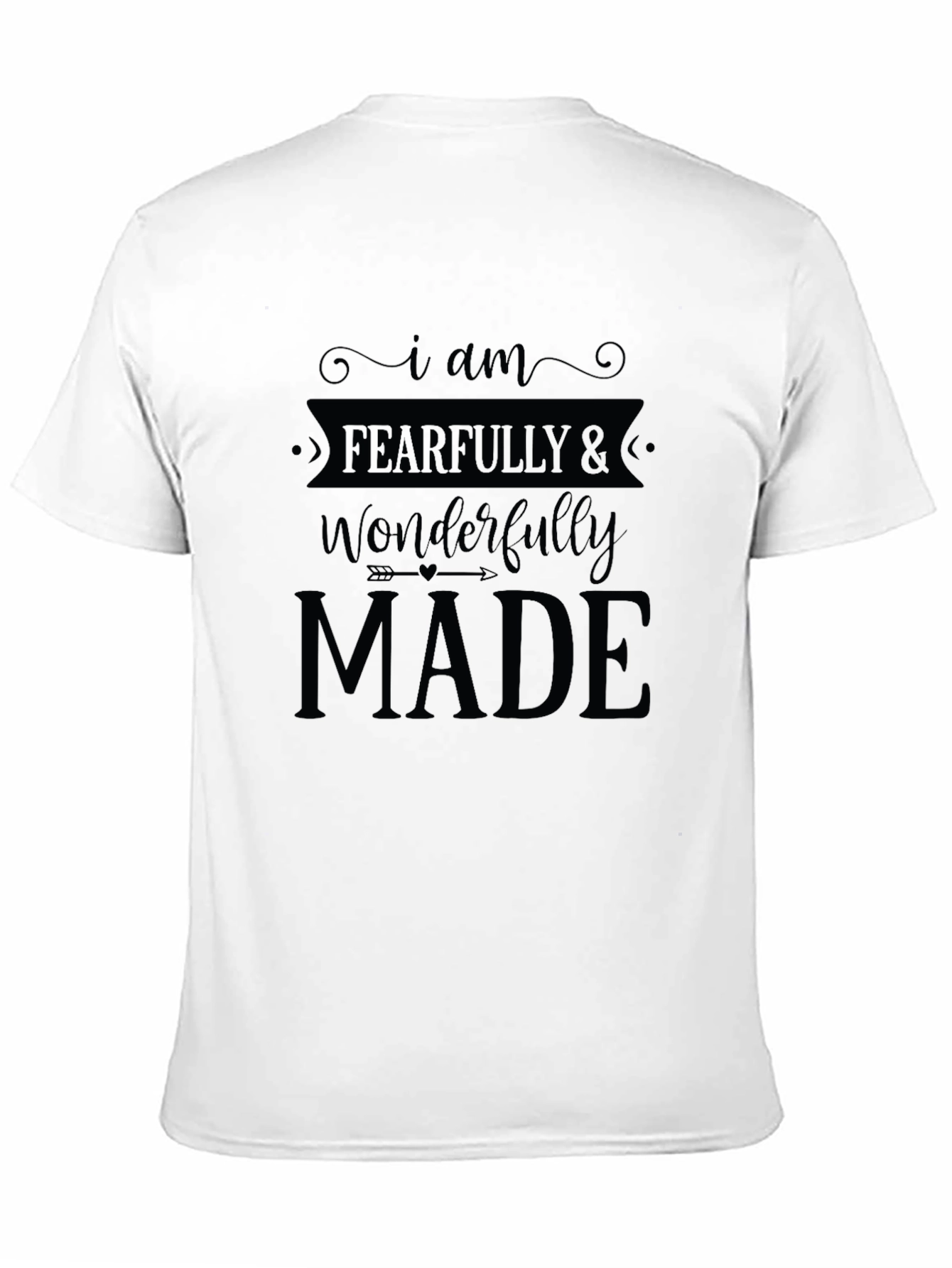 Black Fearfully and Wonderfully Made Christian T-Shirt view 11