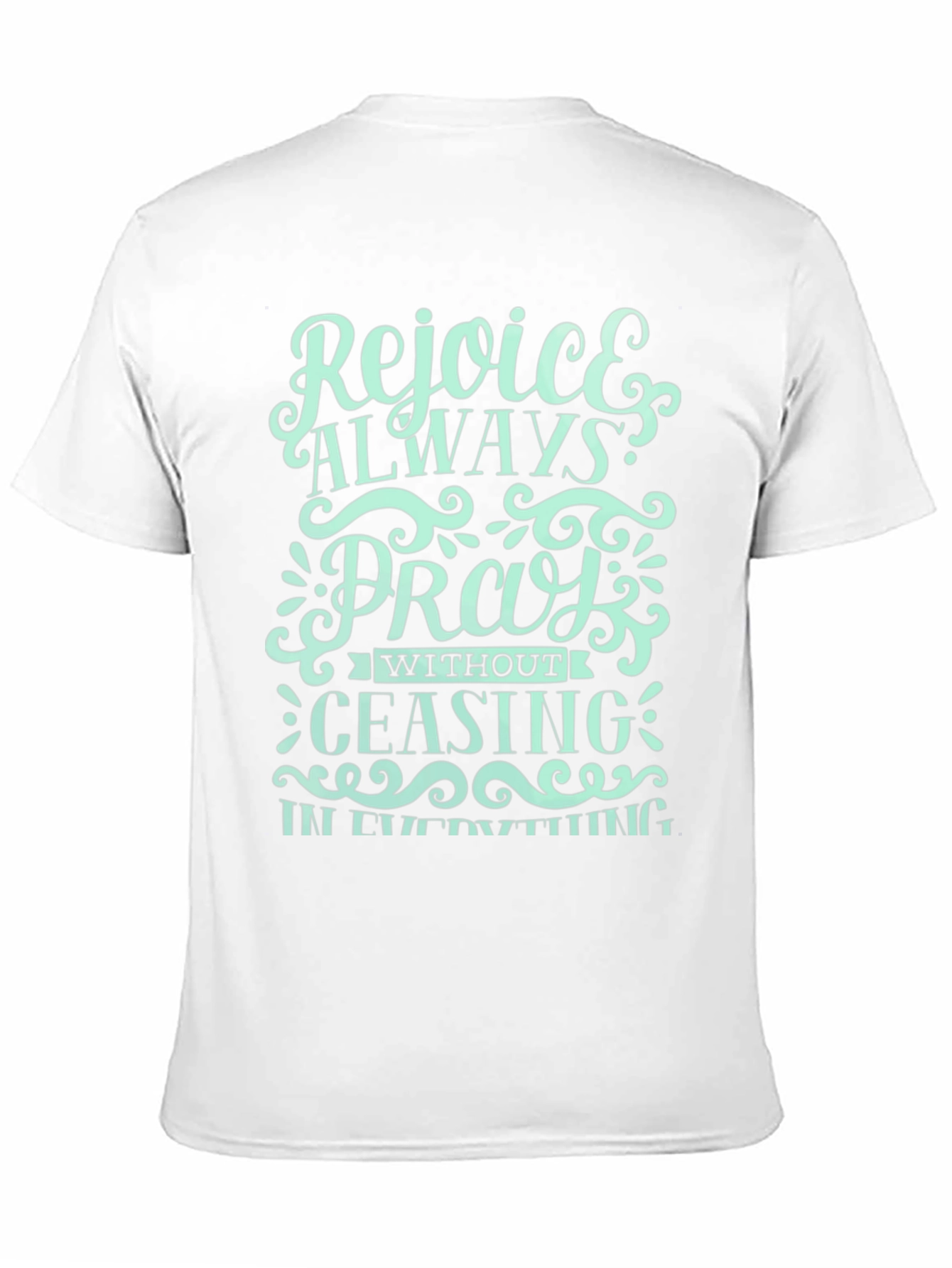 Black Rejoice Always Graphic T-Shirt view 11