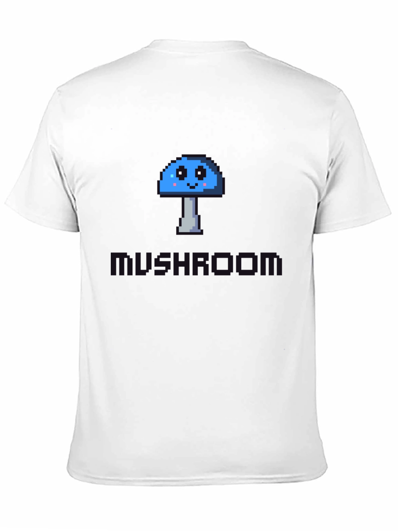 Black Pixel Mushroom Graphic Tee - Unisex Cotton Blend view 11