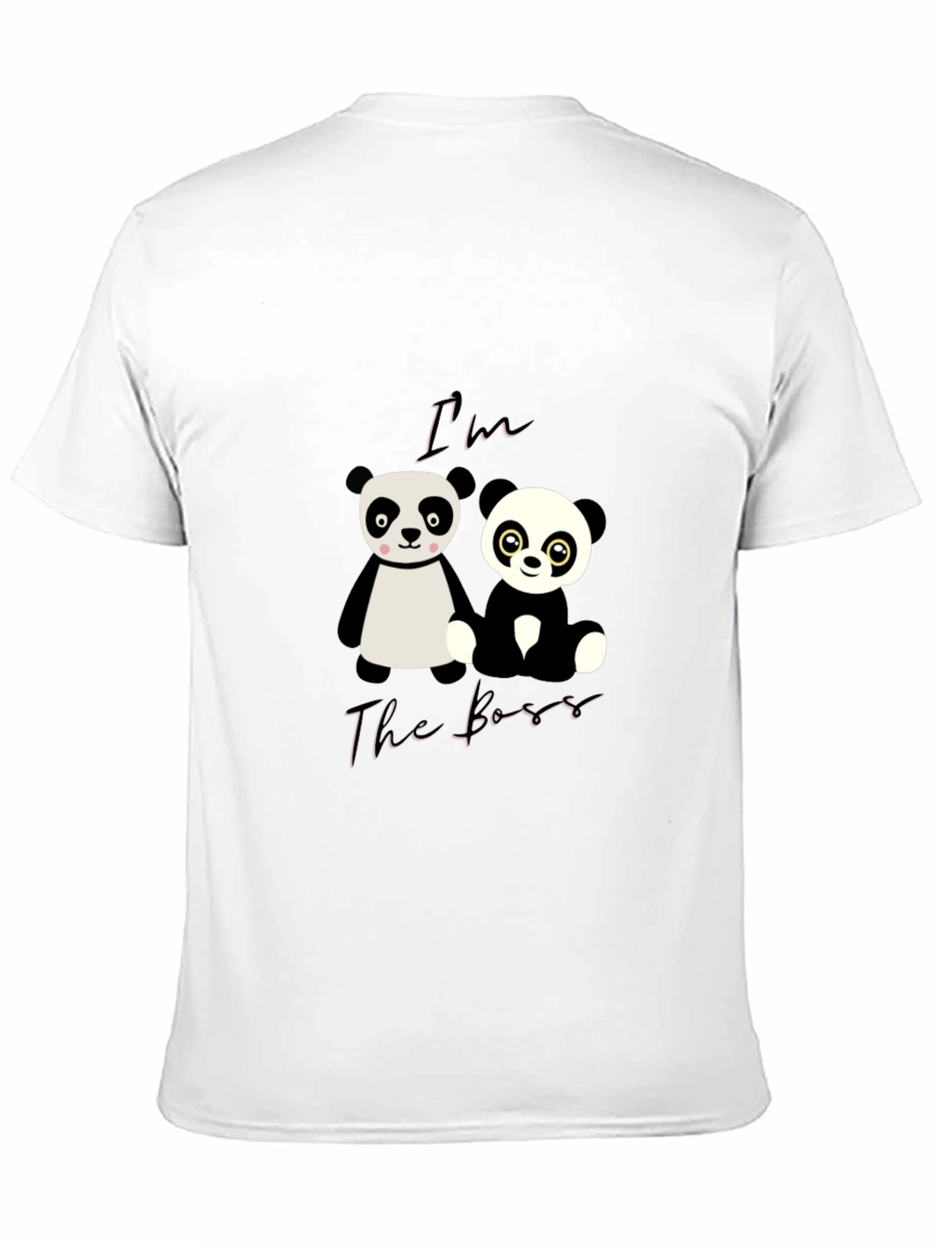 Black I'm The Boss Panda Graphic T-Shirt view 11