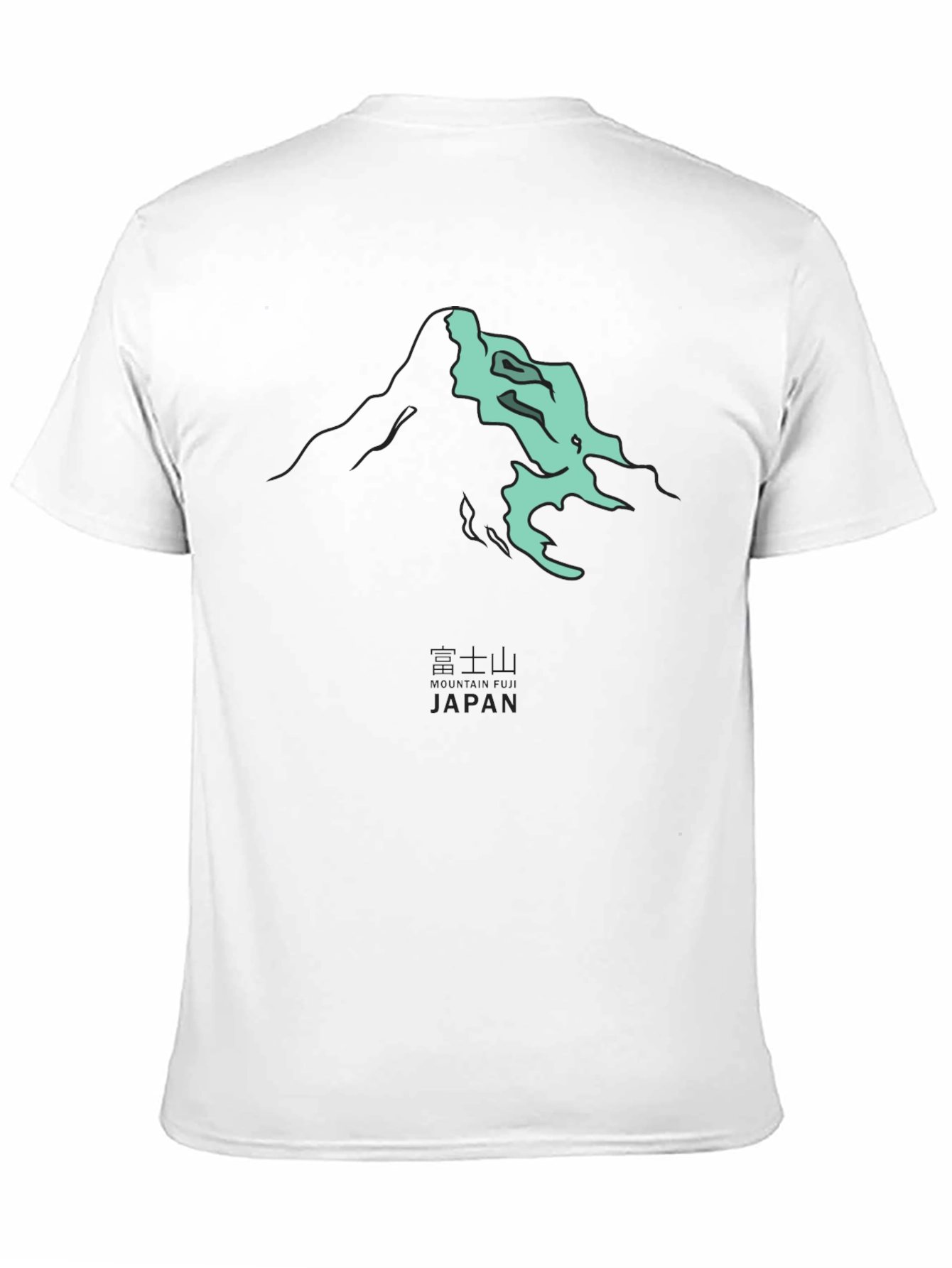 Black Black Mt. Fuji Japan Graphic Tee view 11
