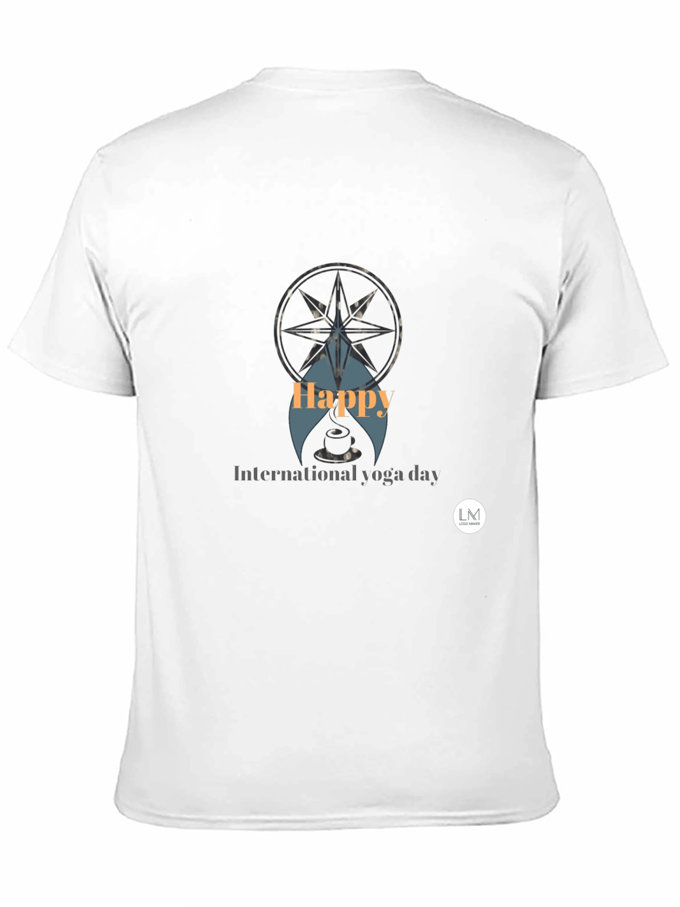 Black Happy International Yoga Day T-Shirt view 11