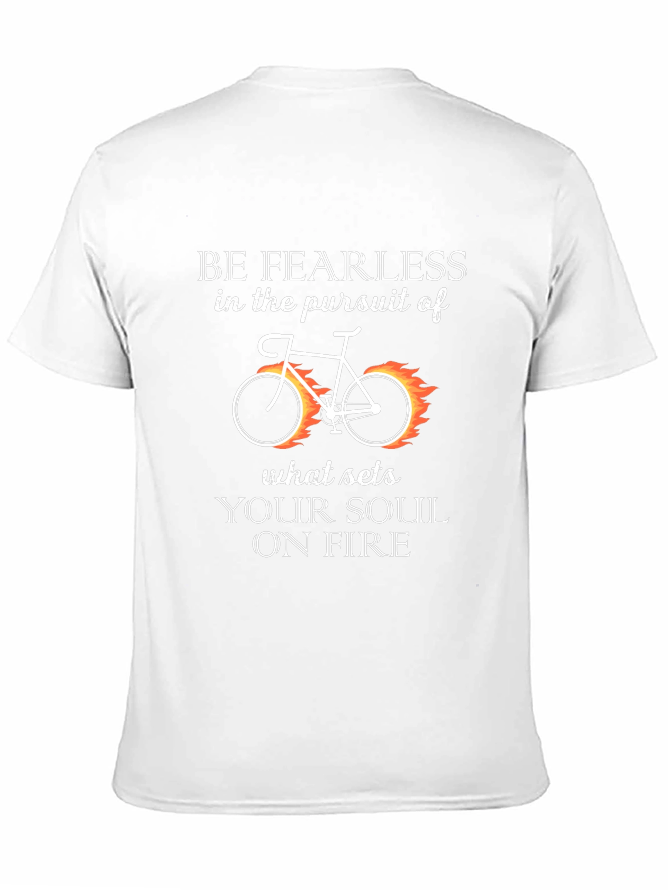 Black Fearless Soul T-Shirt - Cycling Design view 11