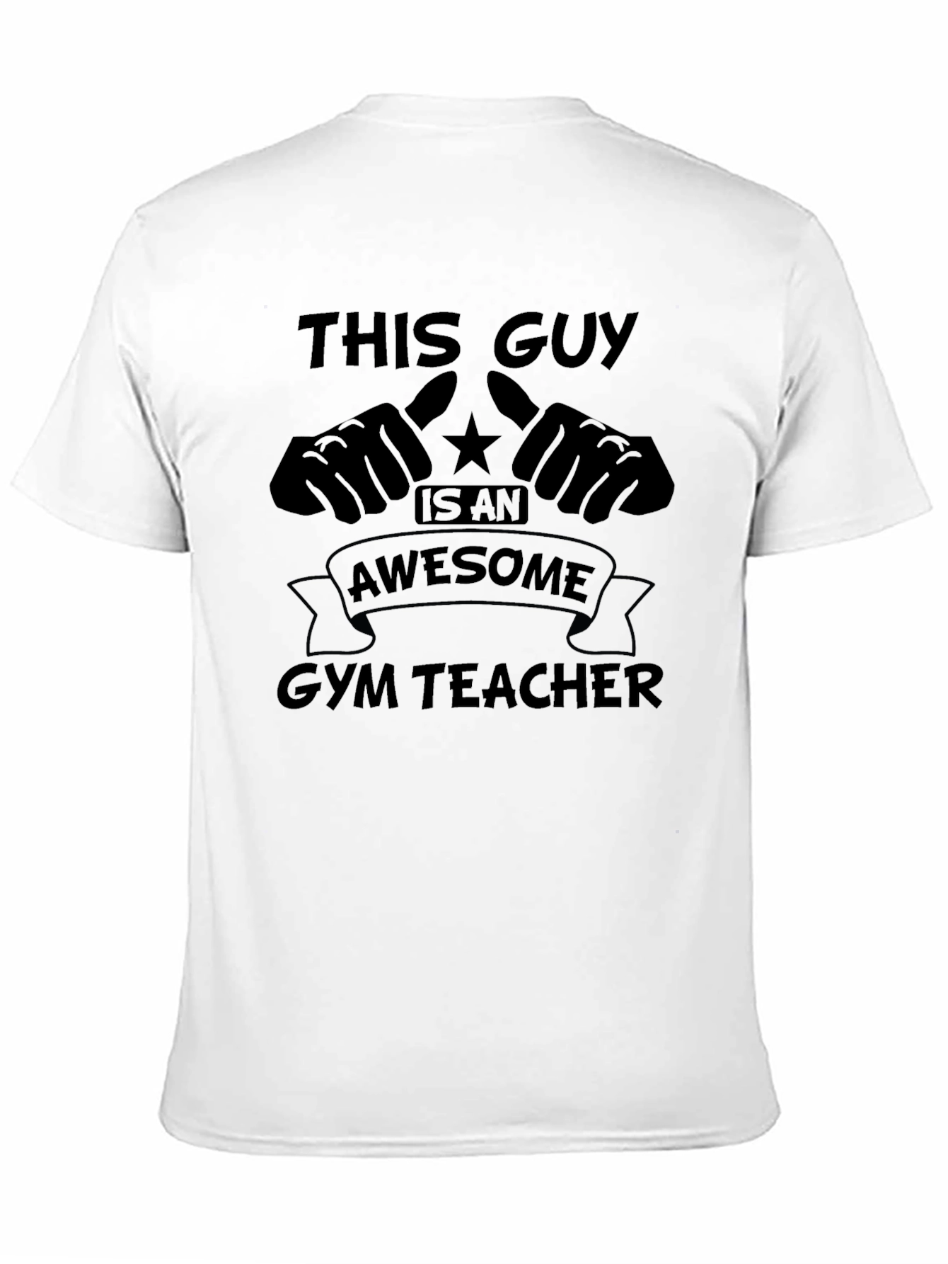 Black Awesome Gym Teacher Graphic T-Shirt - Black view 11