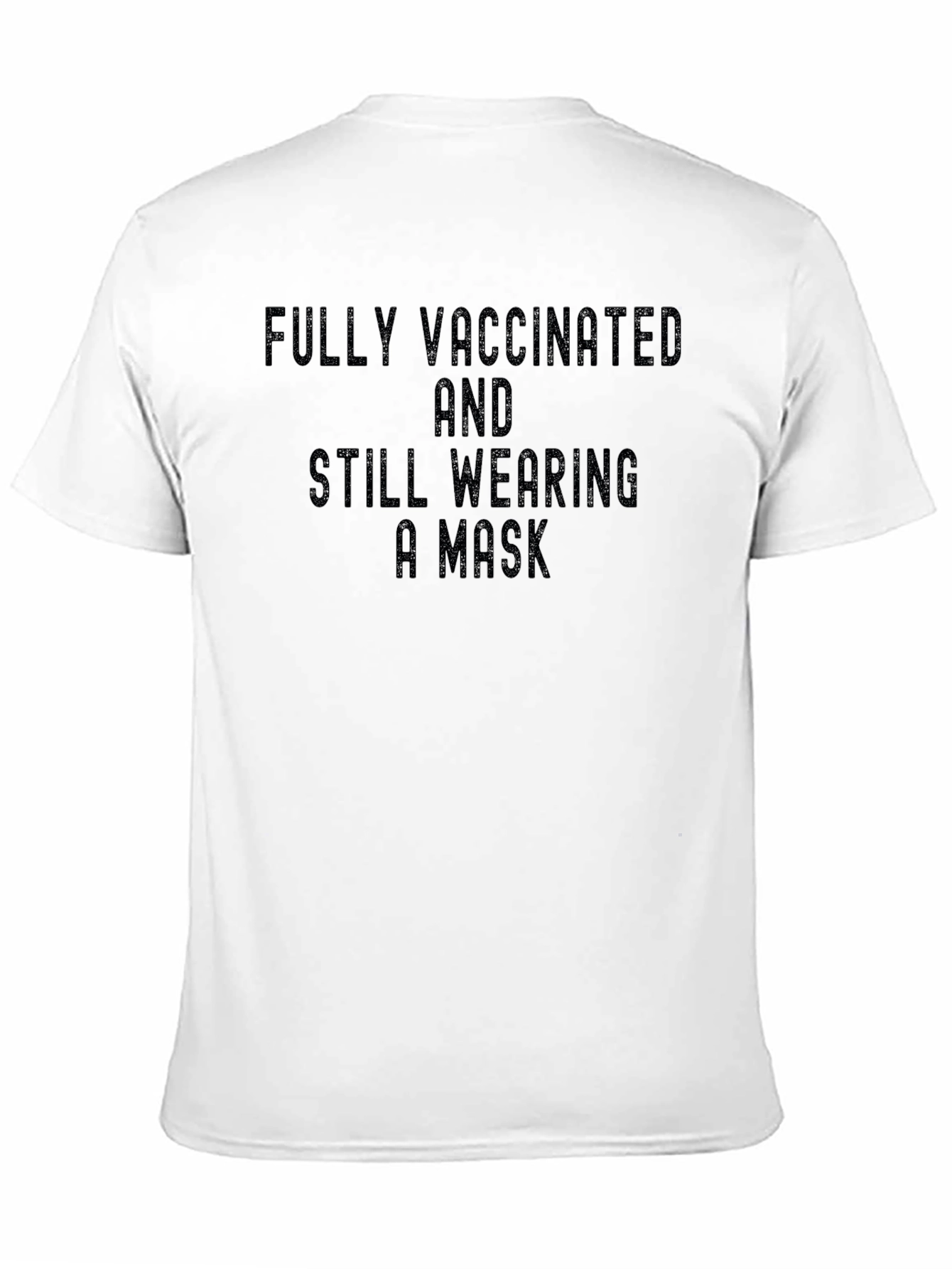 Black Fully Vaccinated Mask T-Shirt view 11