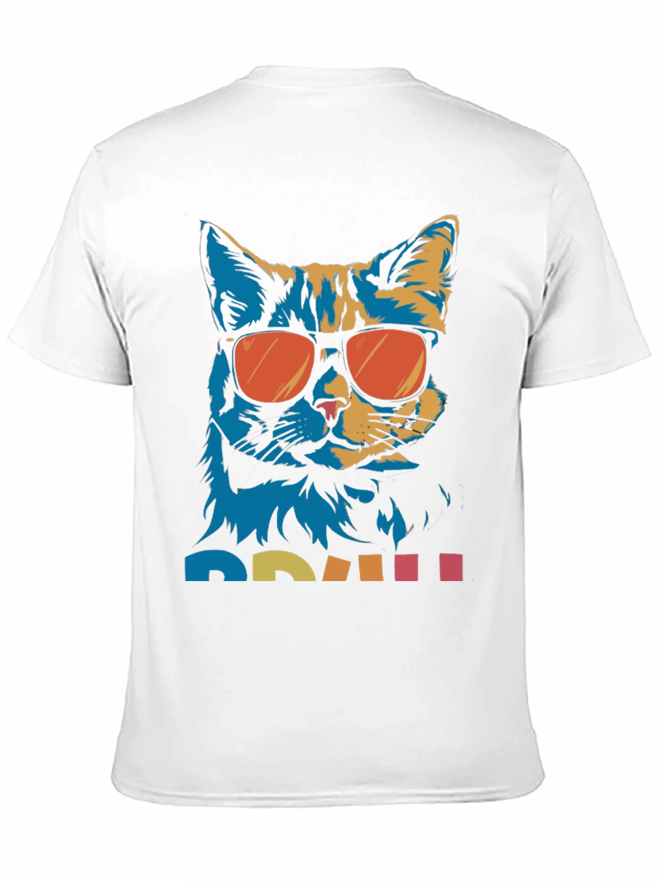 Black Cool Cat Graphic Tee - Retro Style view 11