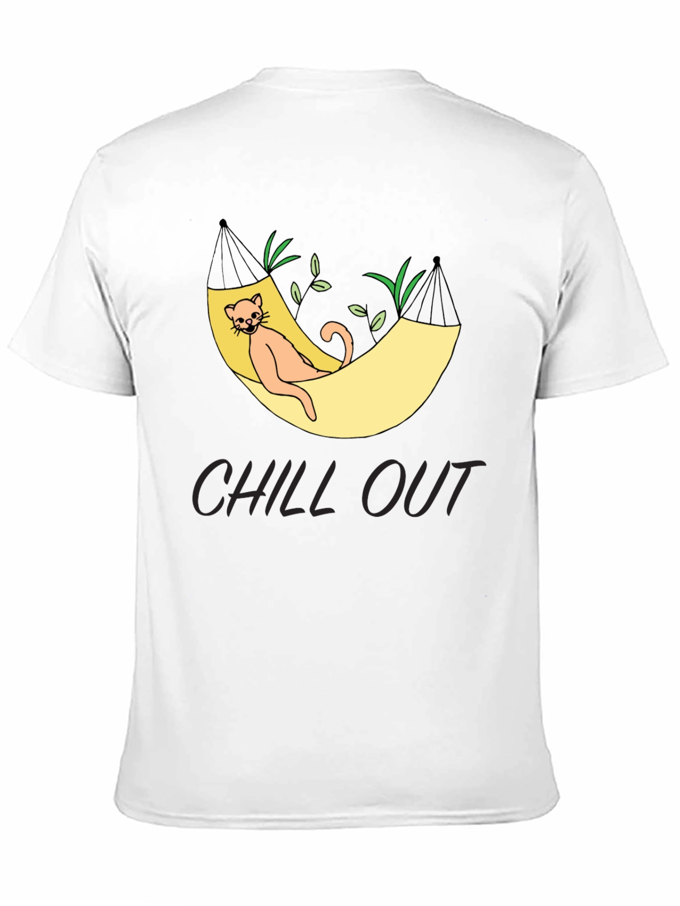 Black Chill Out Cat Hammock Graphic Tee - Relaxed Fit view 11