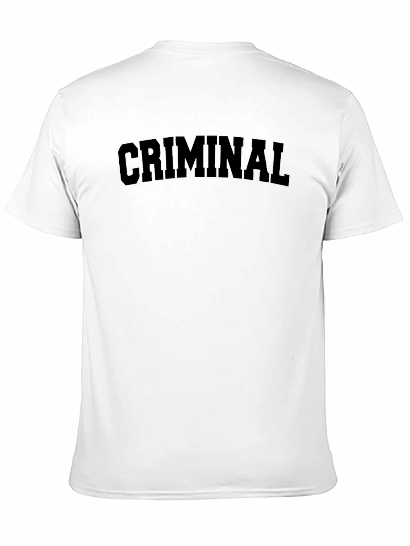 Black Criminal Crew Neck T-Shirt - Bold Statement Tee view 11