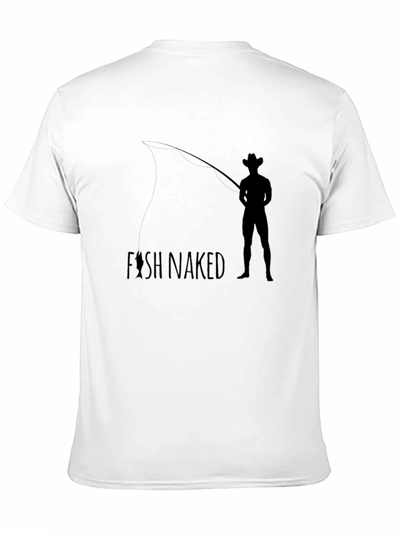 Black Fish Naked T-Shirt - Black Graphic Tee view 11