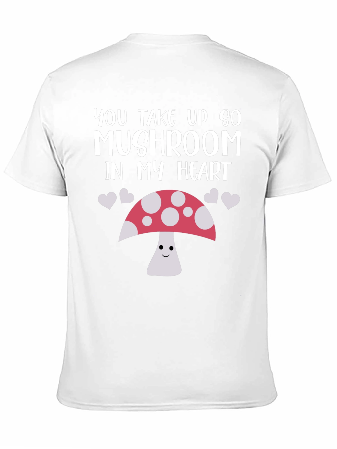 Black Mushroom Heart Graphic Tee - Cute & Funny Shirt view 11
