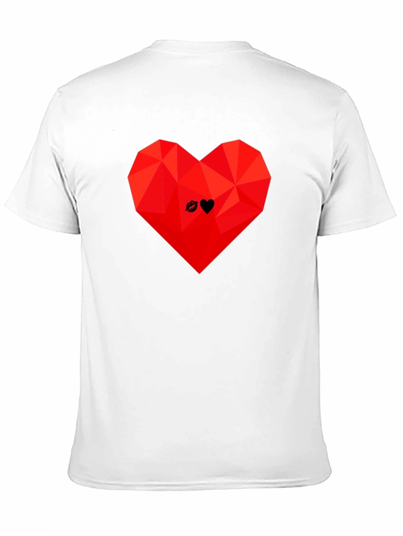 Black Geometric Heart Graphic Tee - Modern Love T-Shirt view 11