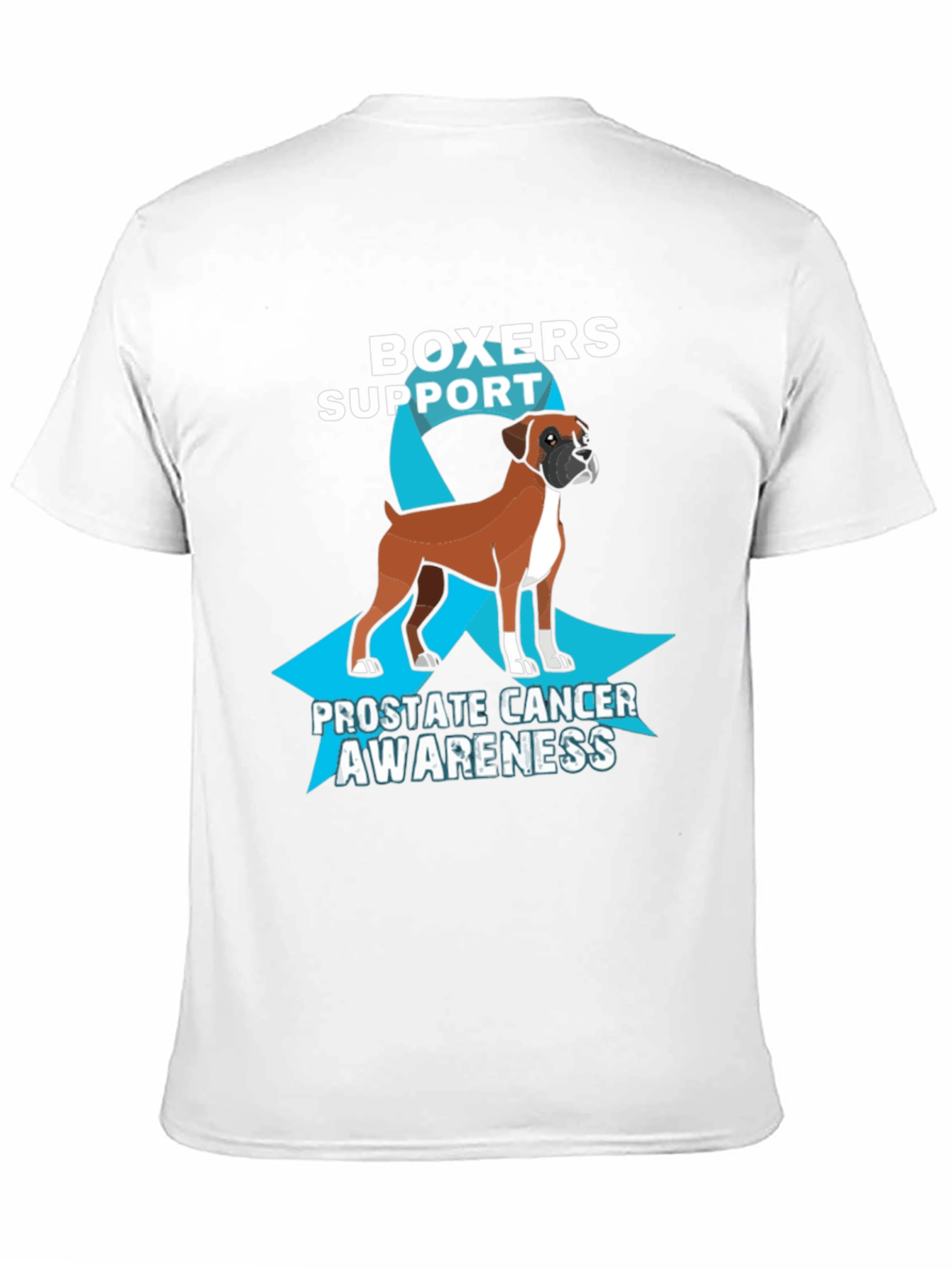 Black Boxers Support Prostate Cancer Awareness Graphic Tee view 11