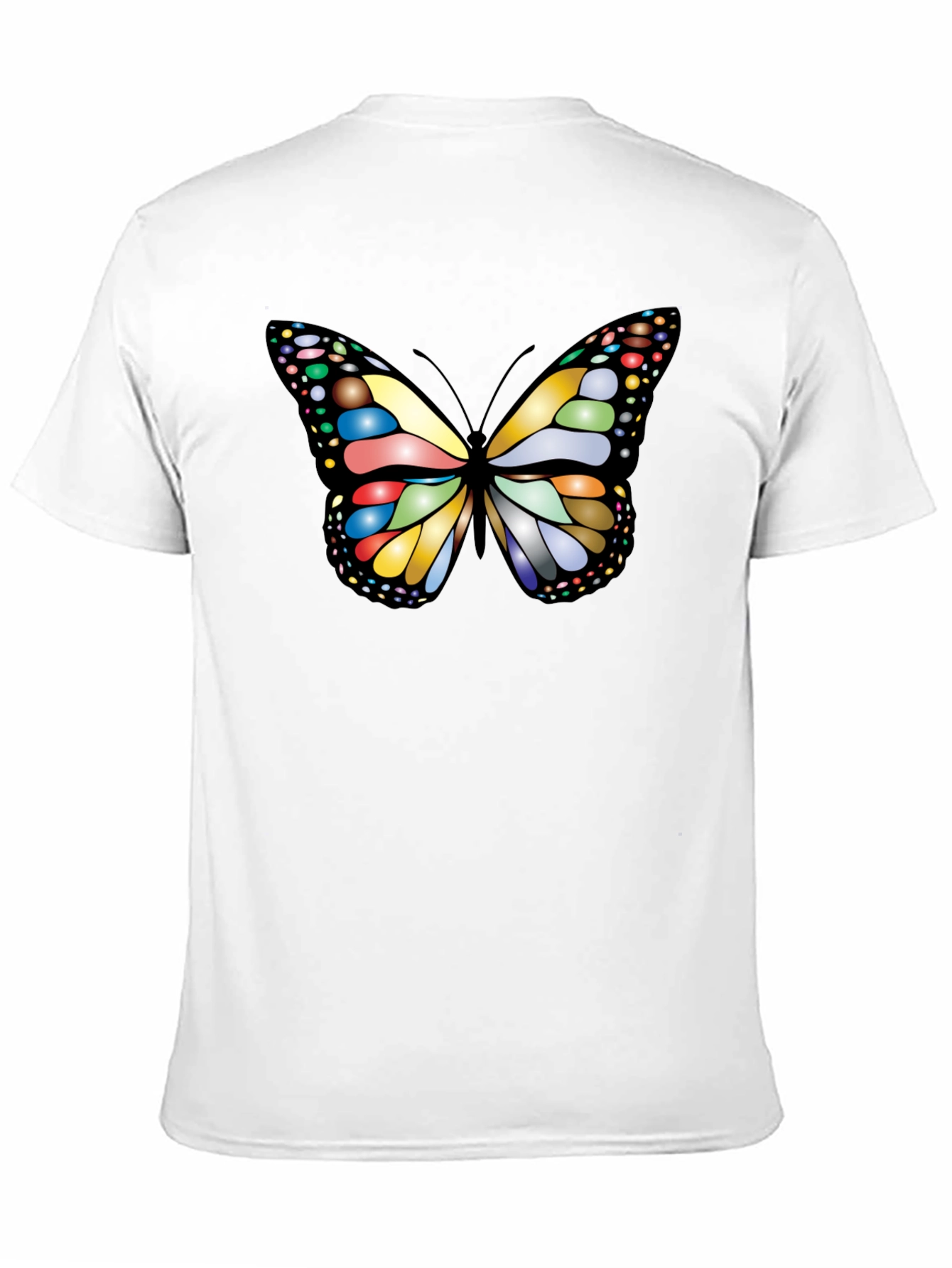 Black Butterfly Graphic Tee - Black Cotton T-Shirt view 11