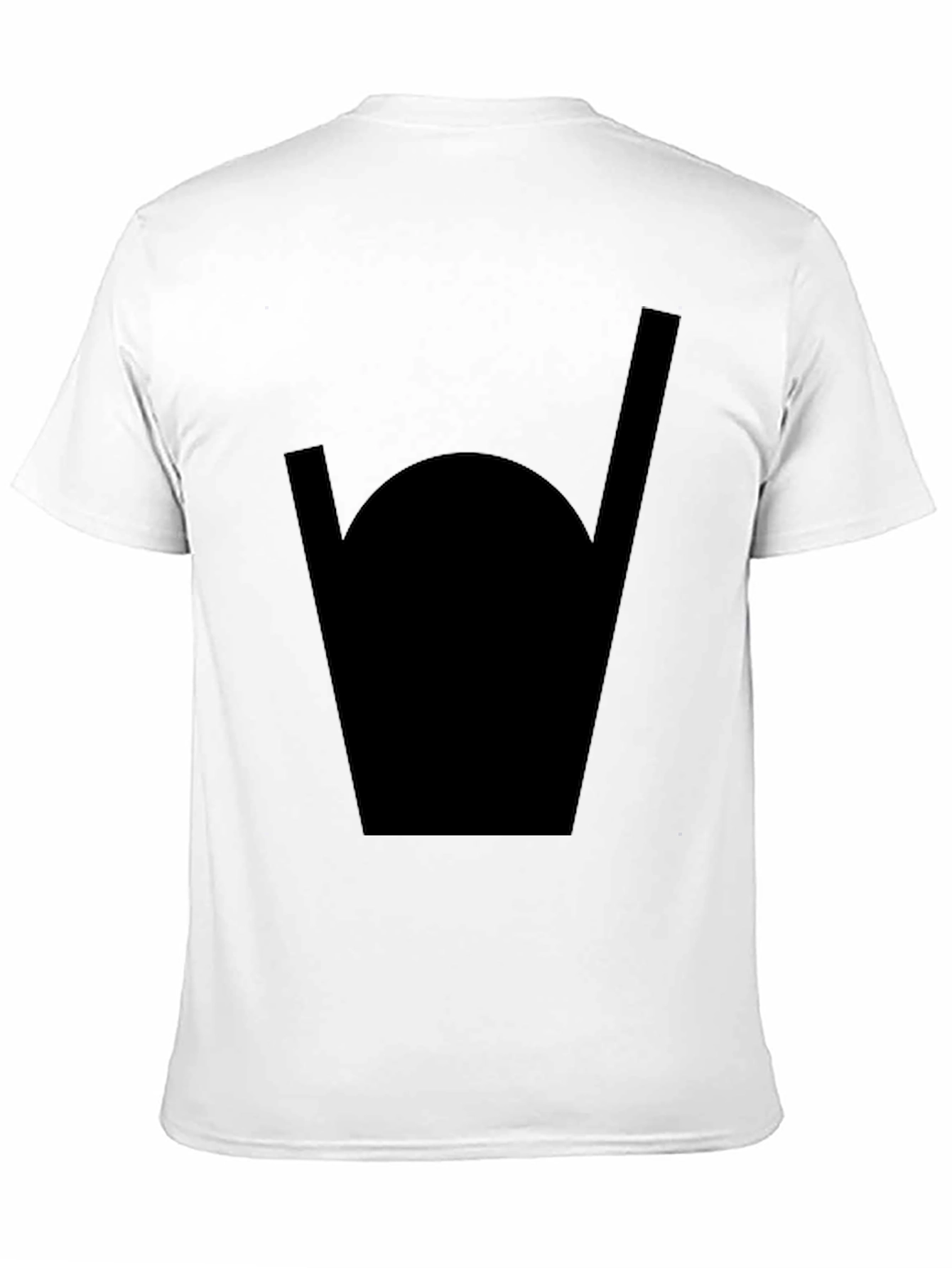 Black Black T-Shirt with Geometric Design view 11